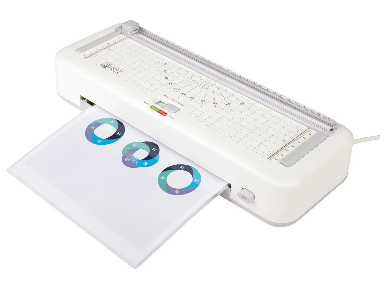 UNITED OFFICE Plastifieuse A4 ULG 395 C1, blanc