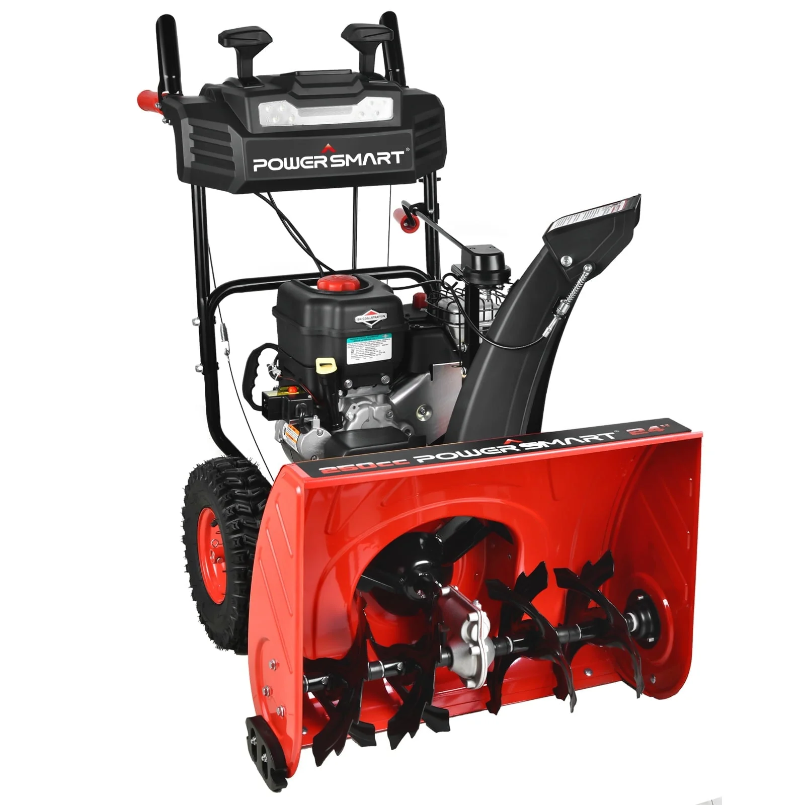 24 in Two Stage Electric Start BS 208CC Self Propelled Gas Snow Blower HB7109A