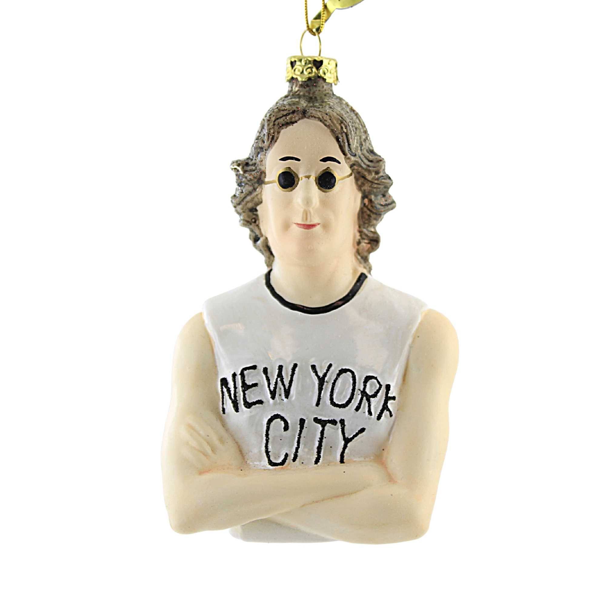 Holiday Ornament John Lennon. - 1 Ornament 5 Inches - New York City Ornament - Go8086 - Glass - Multicolored