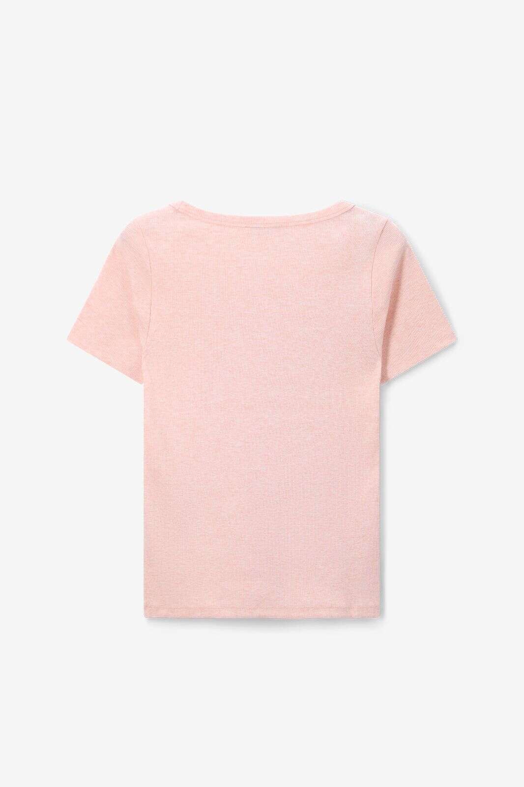 Lichtoranje rib T-shirt