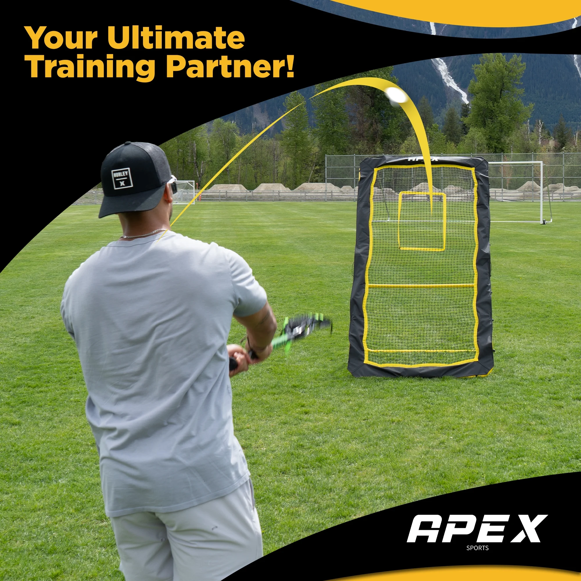 Professional Lacrosse Rebounder Volleyball Rebounder (4x7 Feet) Adjustable 5 Angles, Soccer and Baseball Rebounder Practice Net with Precision Target Strip, Sturdy Frame - Image 3