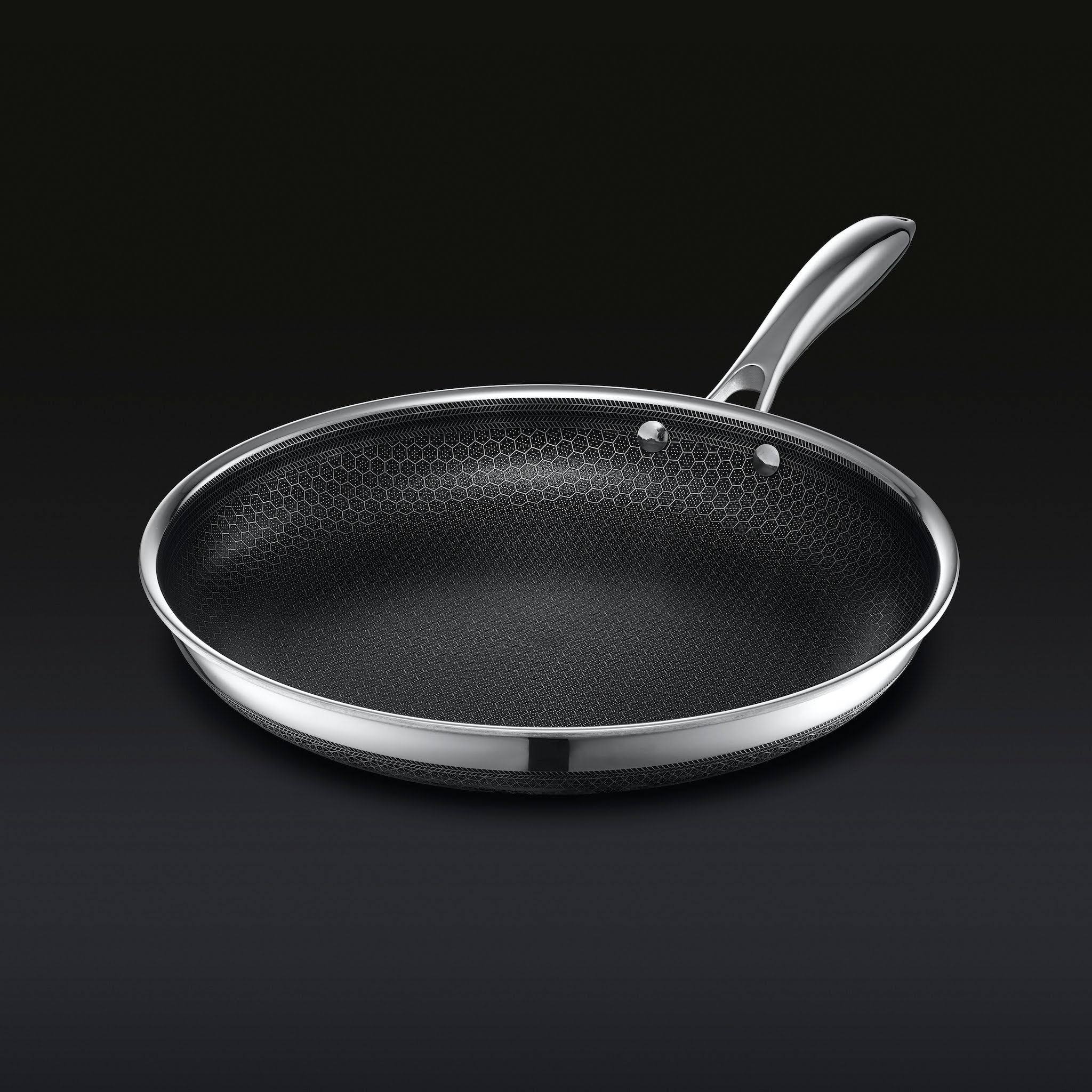 HexClad 12 inch Hybrid Stainless Steel Frying Pan