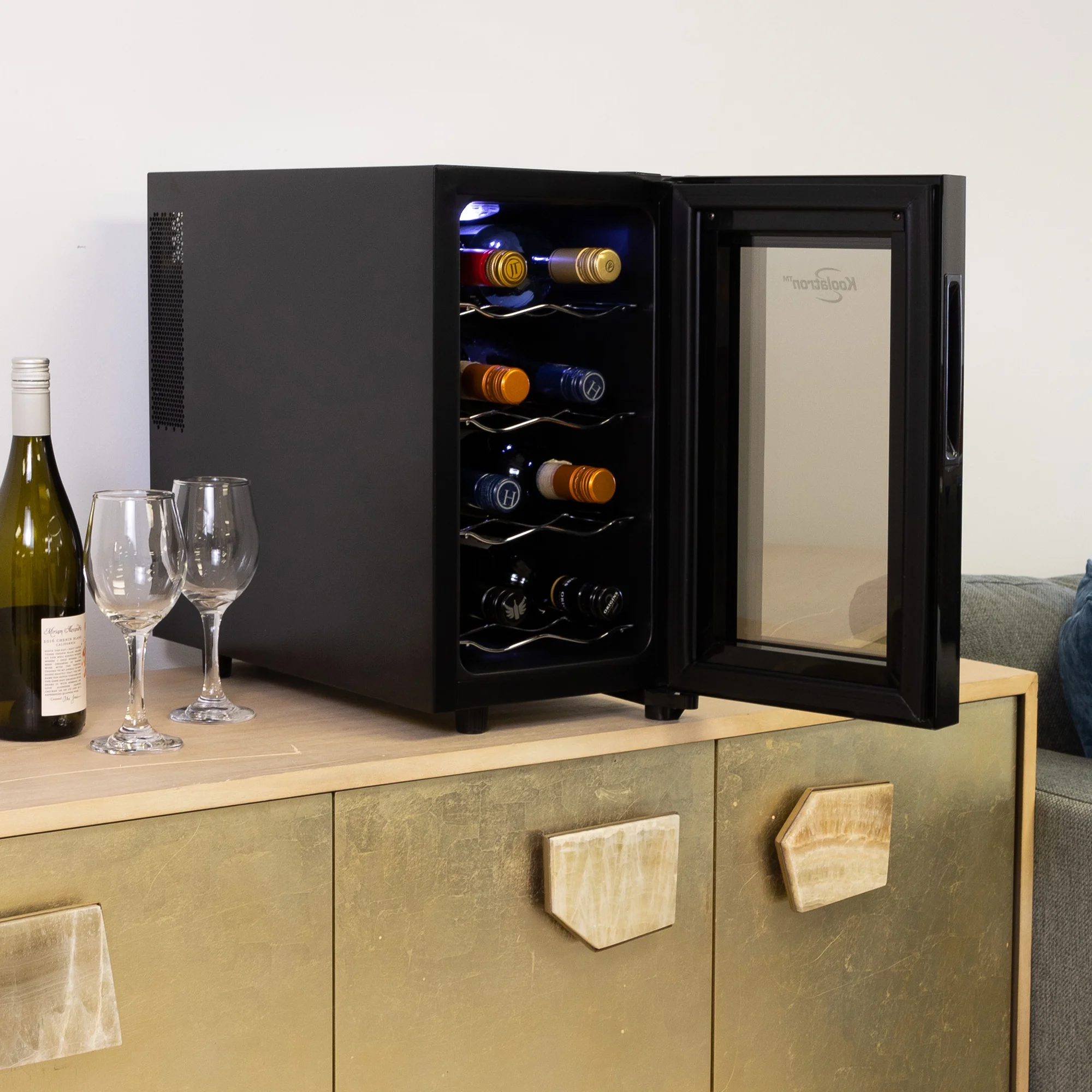 Koolatron 8 Bottle Wine Cooler Thermoelectric Freestanding Wine Fridge