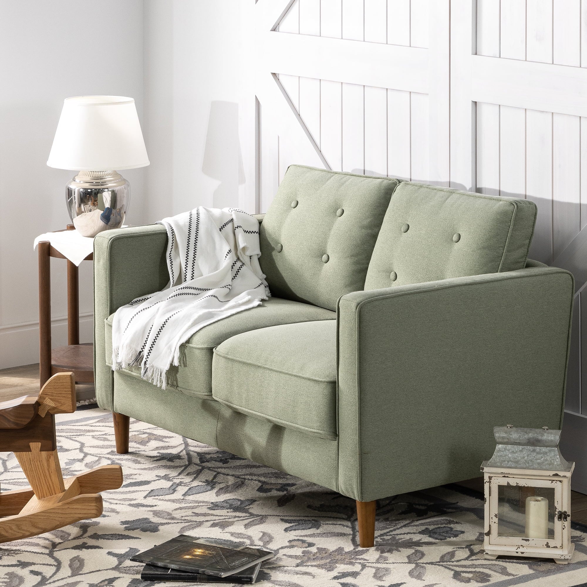 Lauren 2 Seater Loveseat, Pear Green