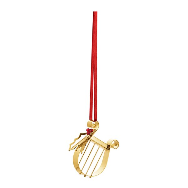 2026 juleornament harpe 5,7 cm gull