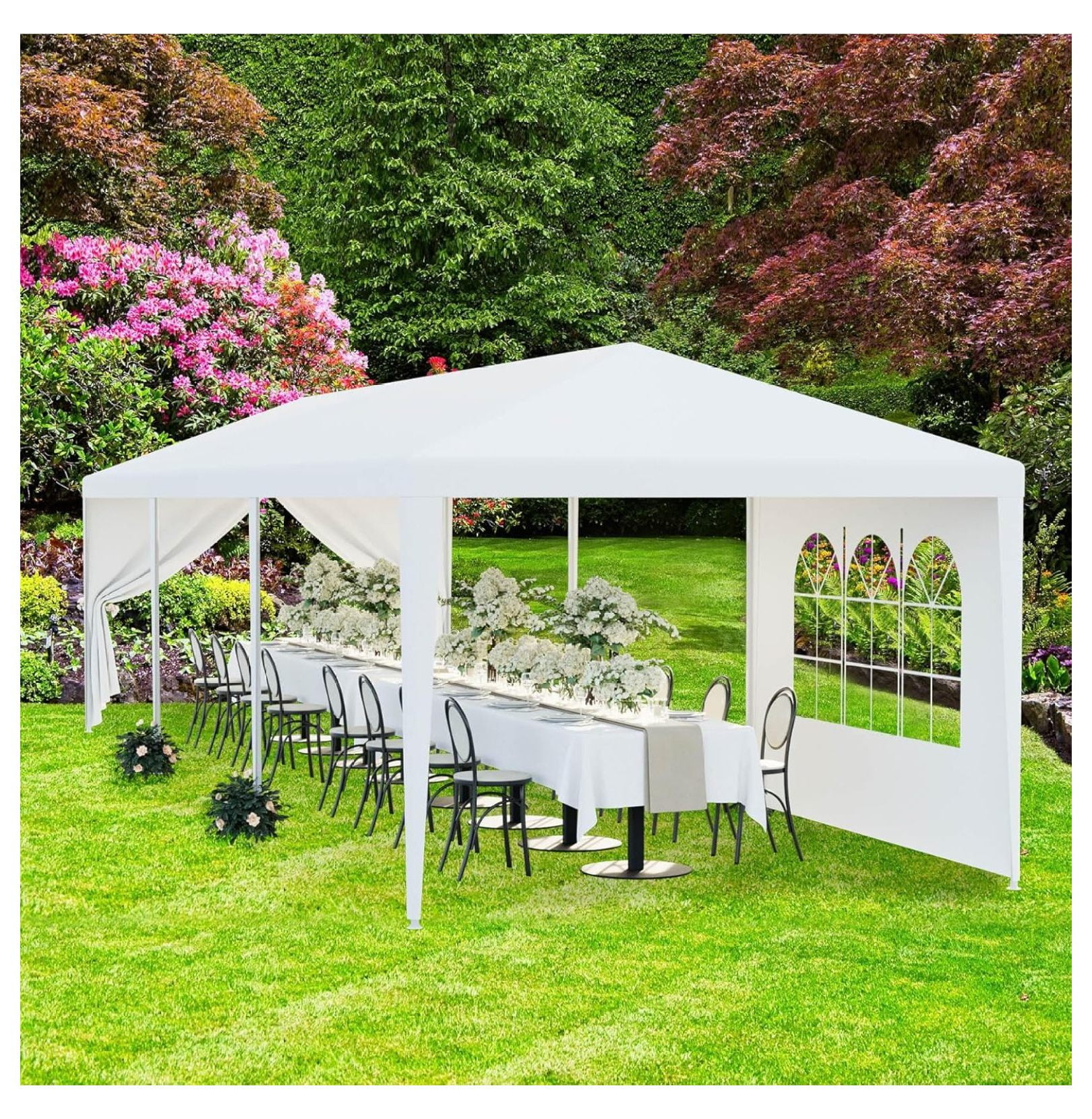 10'x30' Outdoor Party Wedding Tent Canopy Waterproof Camping Gazebo BBQ Shelter Pavilion Heavy Duty, 8 Removable Sidewalls (10x30) - Image 9