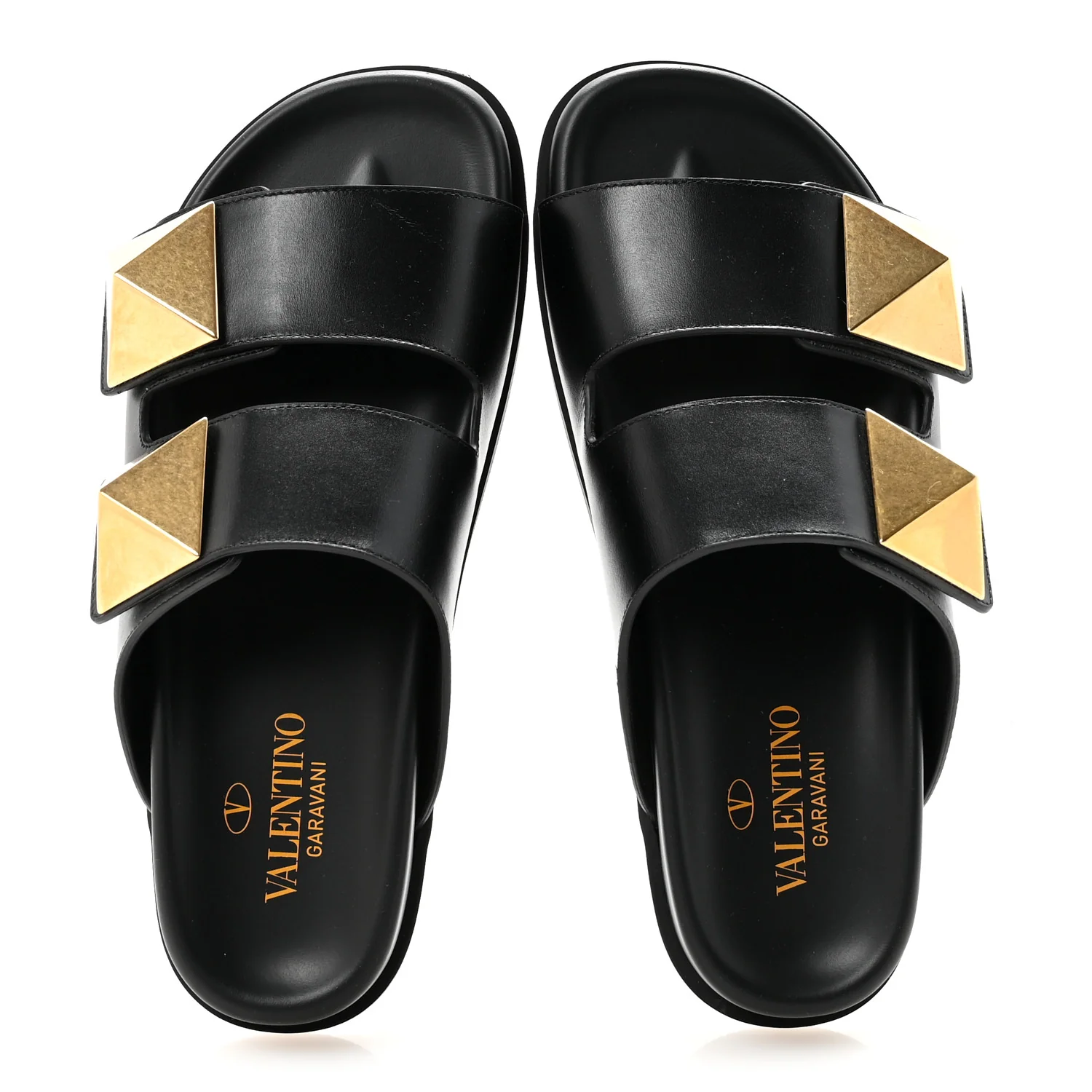 Nappa One Stud Slide Sandals 36.5 Black