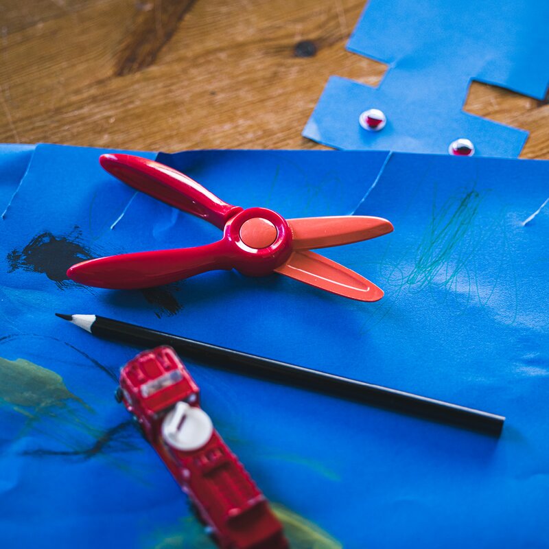 Fiskars Kids saks 2+ år rød
