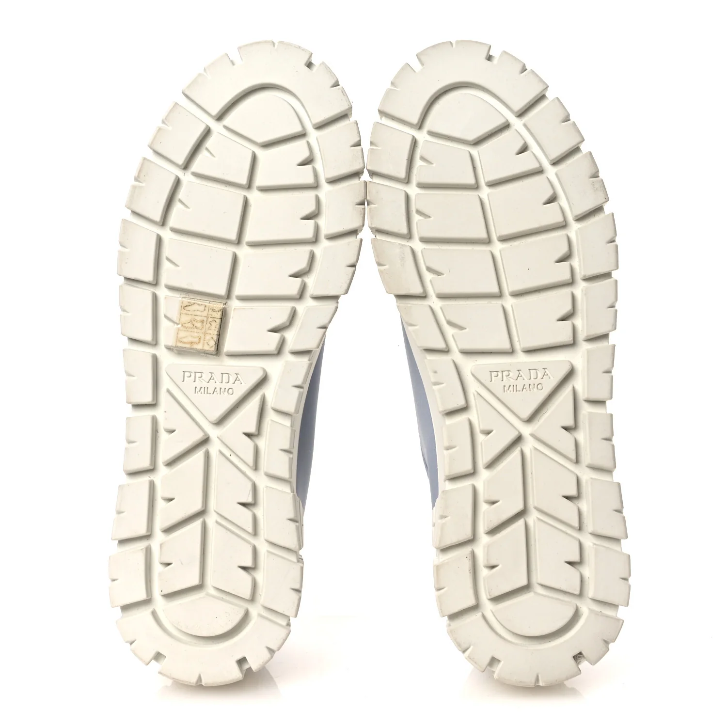 Re-Nylon Gabardine Triangle Logo Double Wheel 50mm Sneakers 38 Cielo