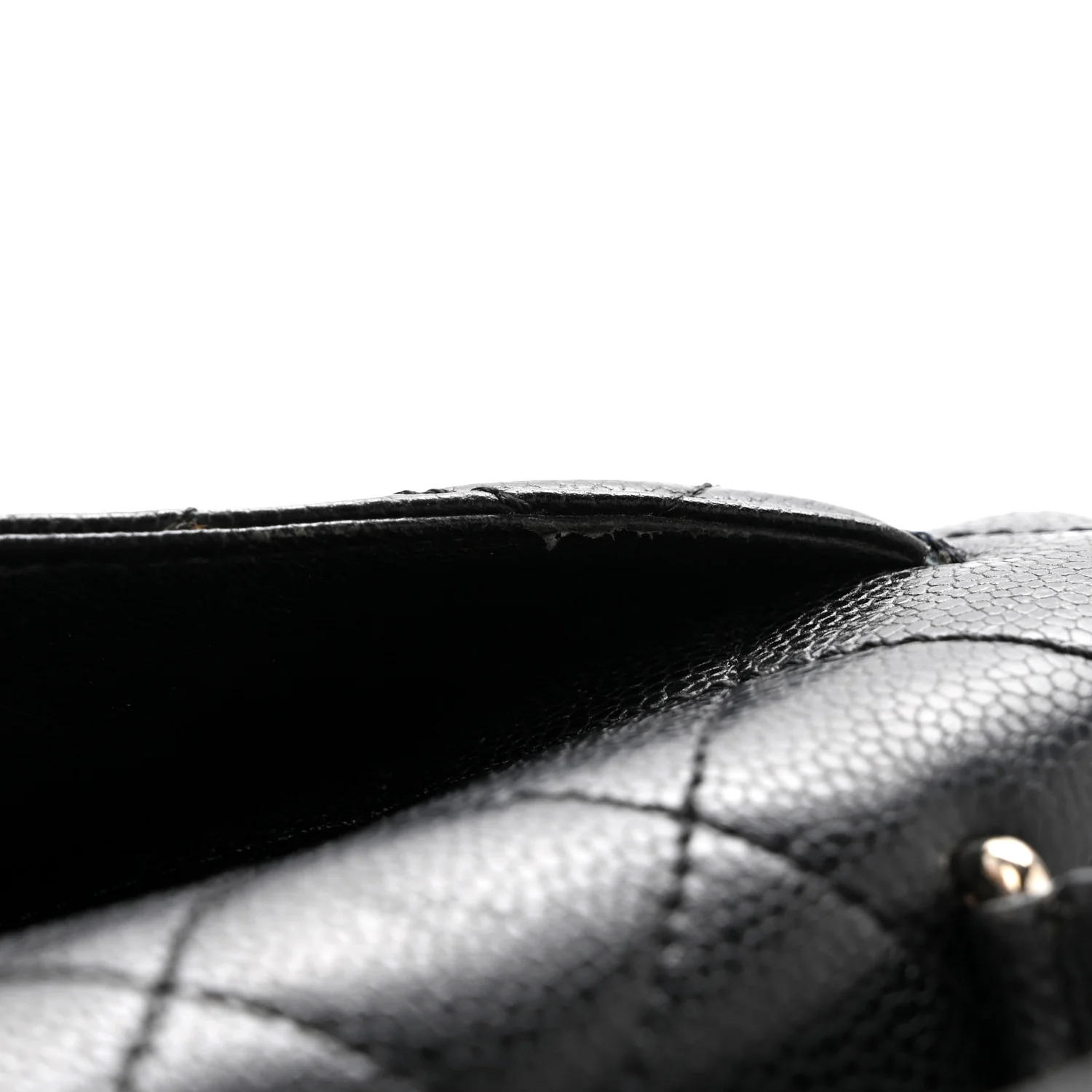 Caviar Quilted Jumbo Kelly Flap Black