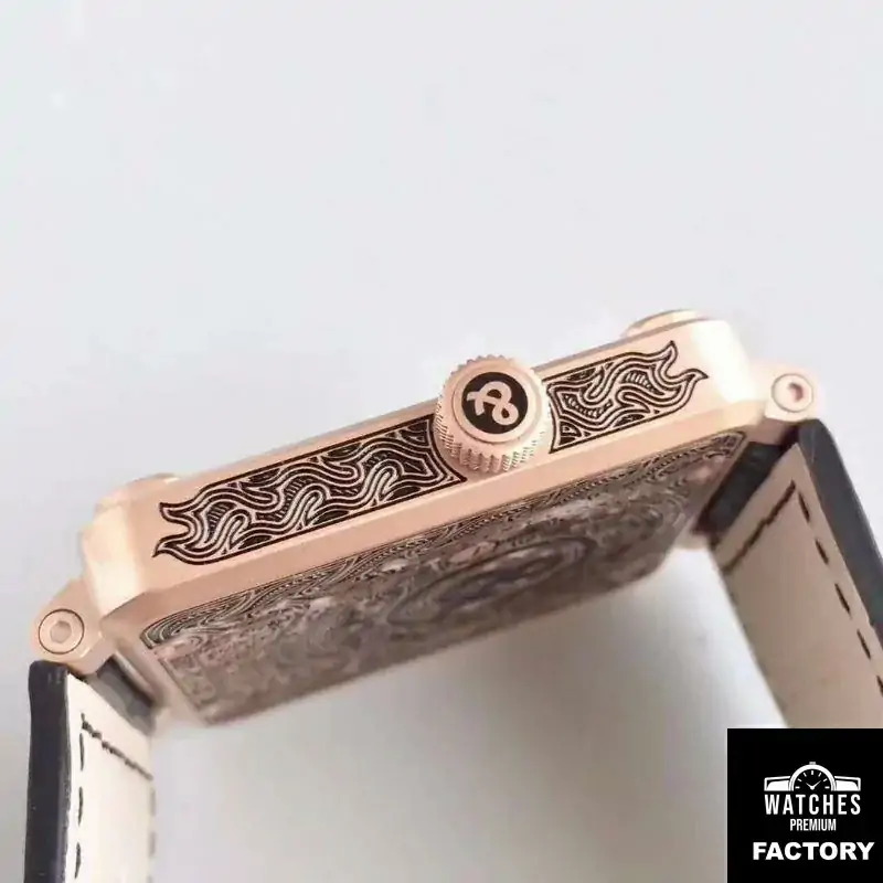 Bell & Ross BR 01 Skull Bronze Rose Gold and Black Dial