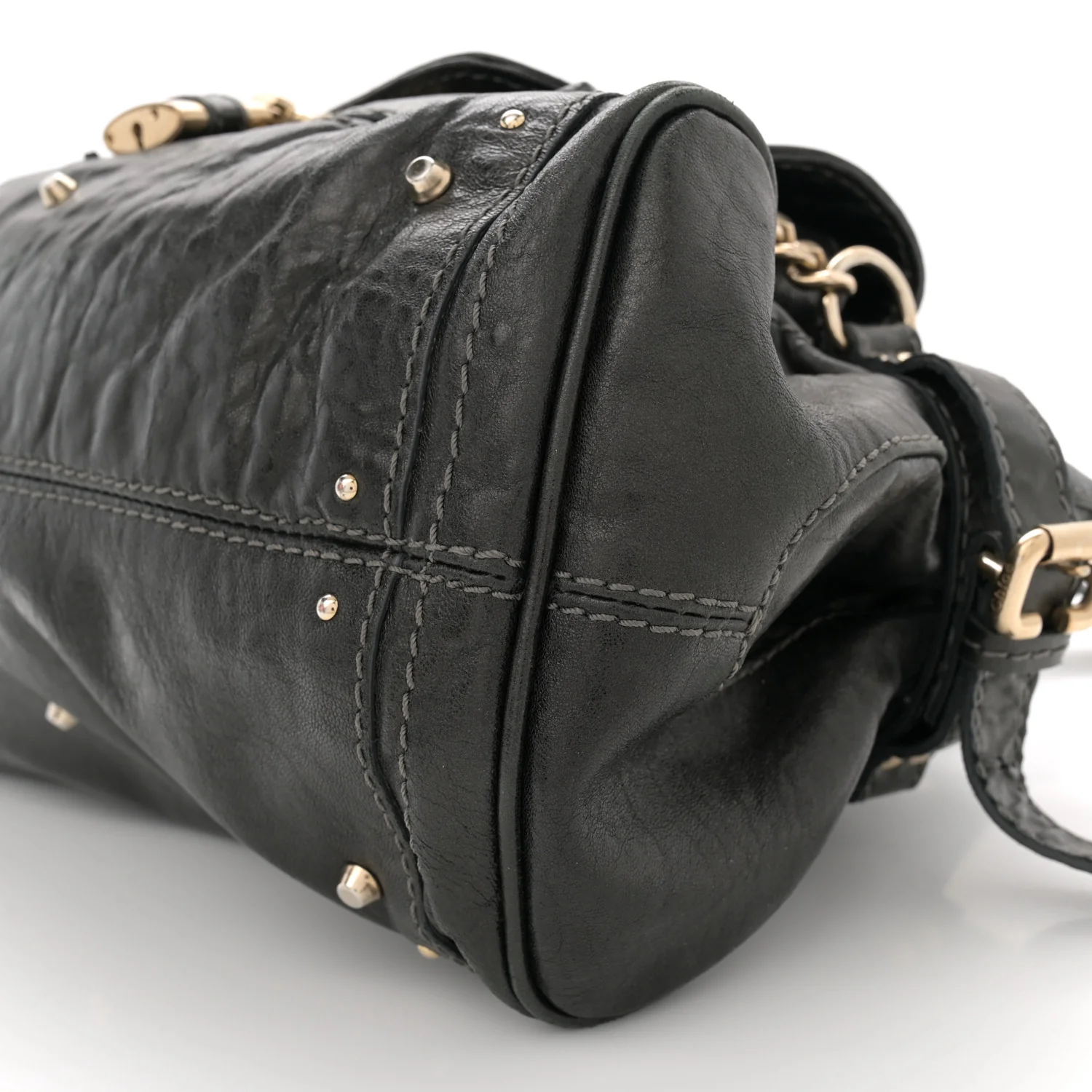 Calfskin Medium Paddington Capsule Satchel Bleu Nuit