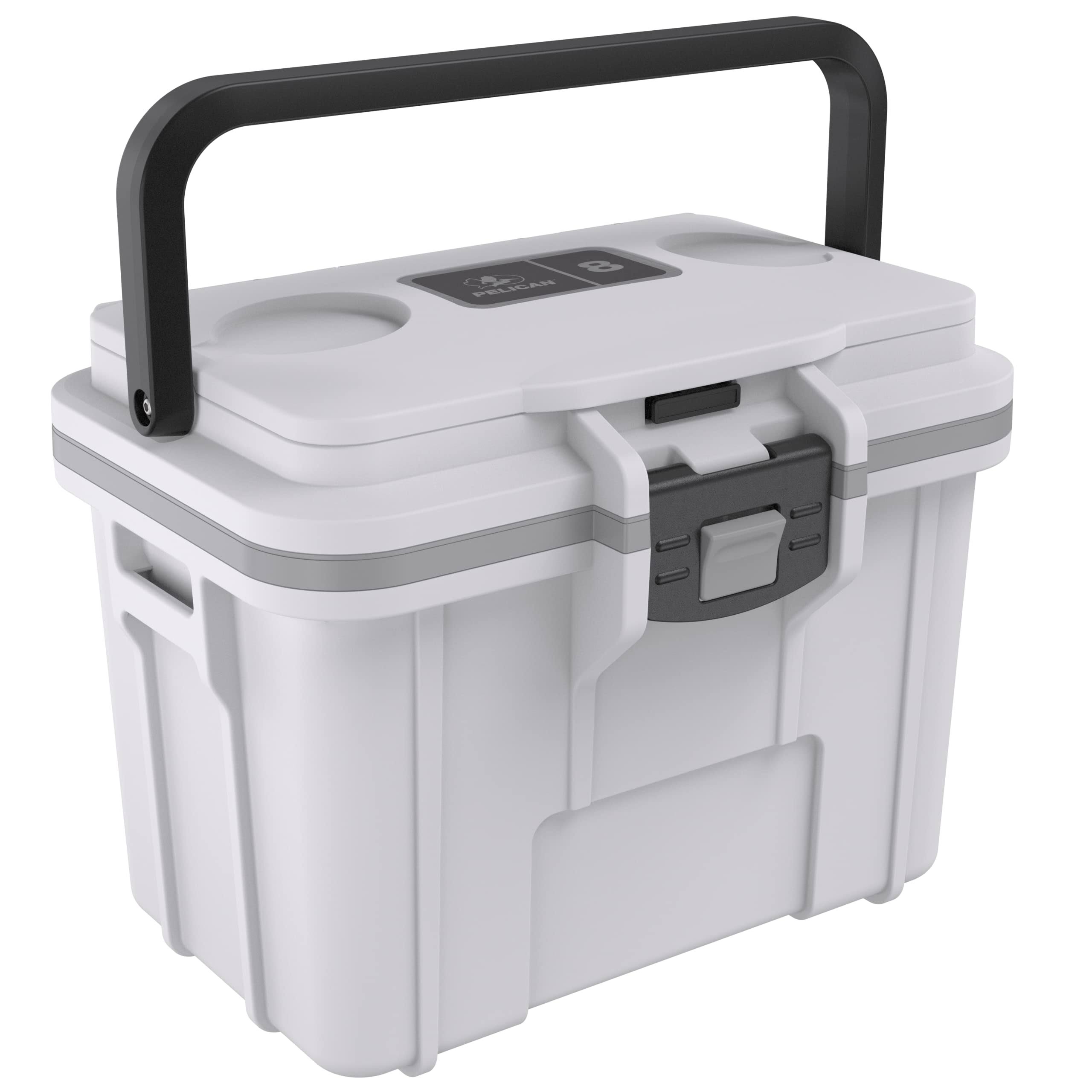 Pelican 8qt Personal Cooler (White/Gray)