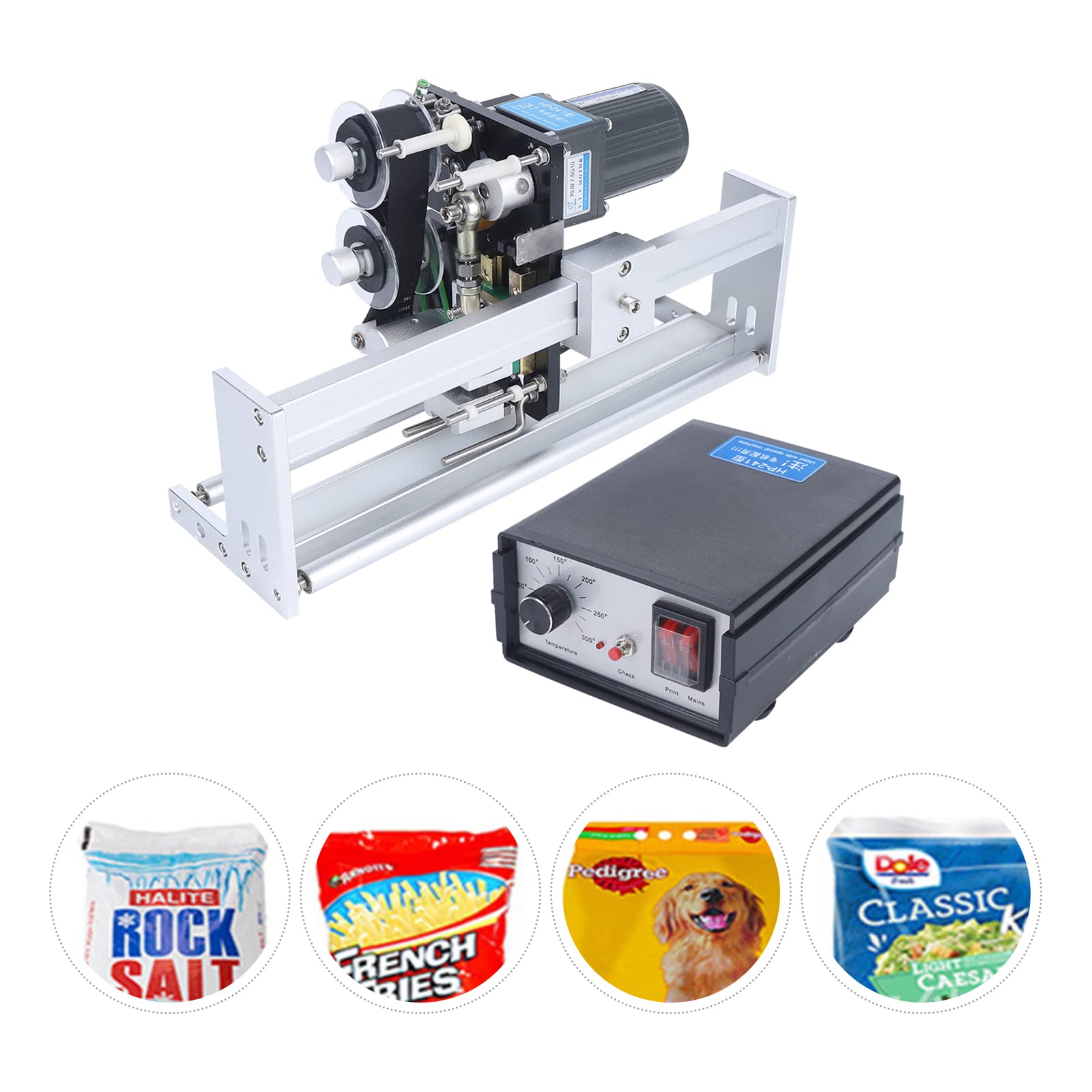 Coding Machine, Automatic Coding Machine Thermal Printing Ribbon Coding Printer Automatic Synchronization Tacking Ribbon Thermal Coding Machine, 120 Times/Minute, 16.5X7.8X9.8 Inch