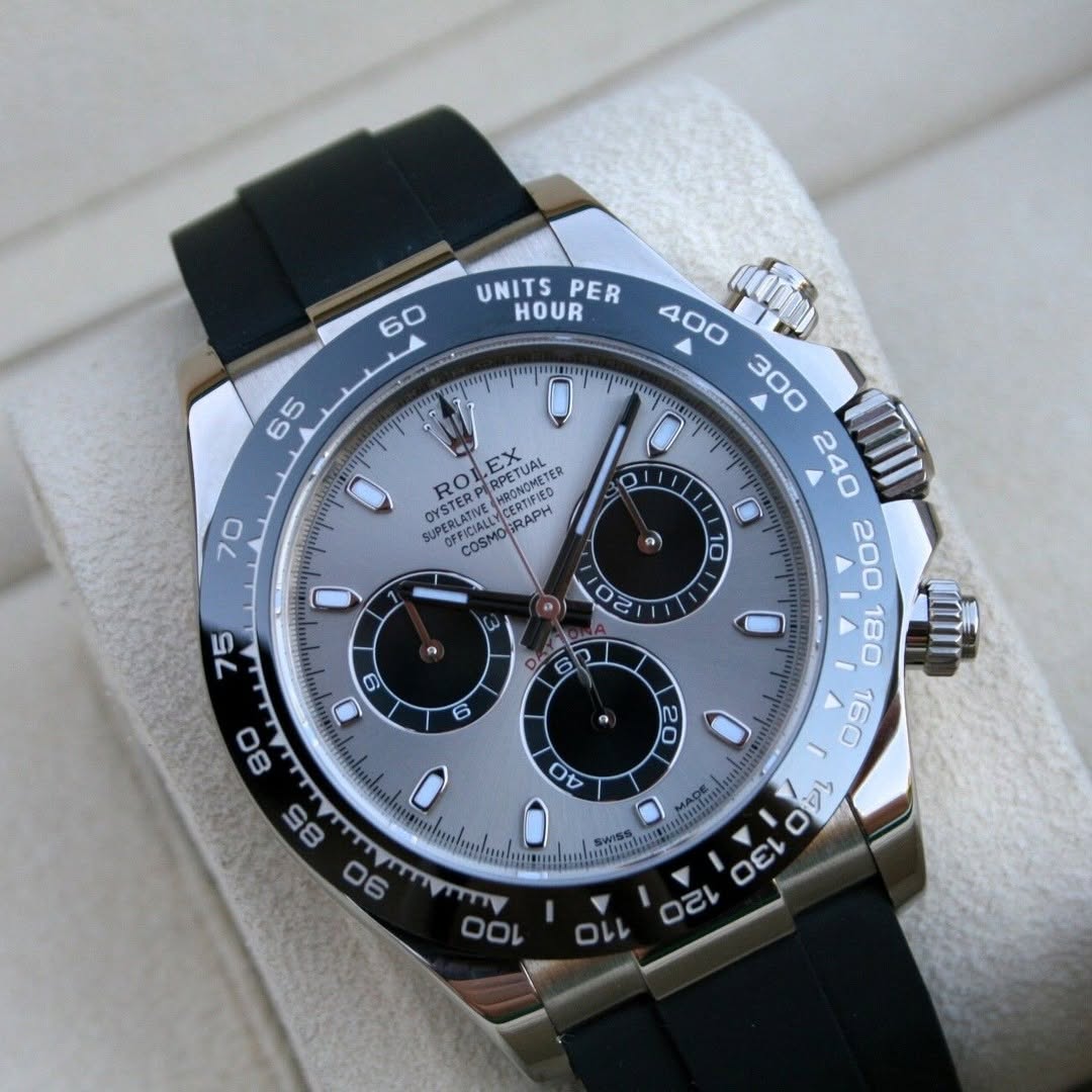 [Super Clone]Rolex Daytona 40mm WhiteGold silver Ghost Dial m126519ln-0006