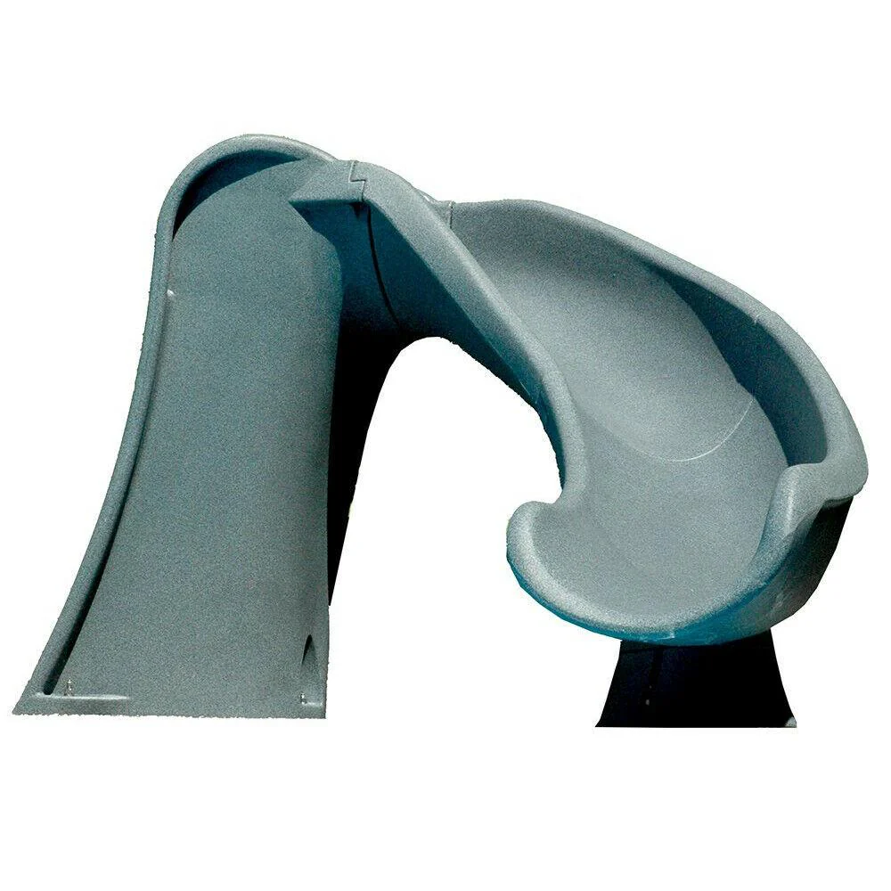 Toboggan de piscine Cyclone à courbe droite, granit gris