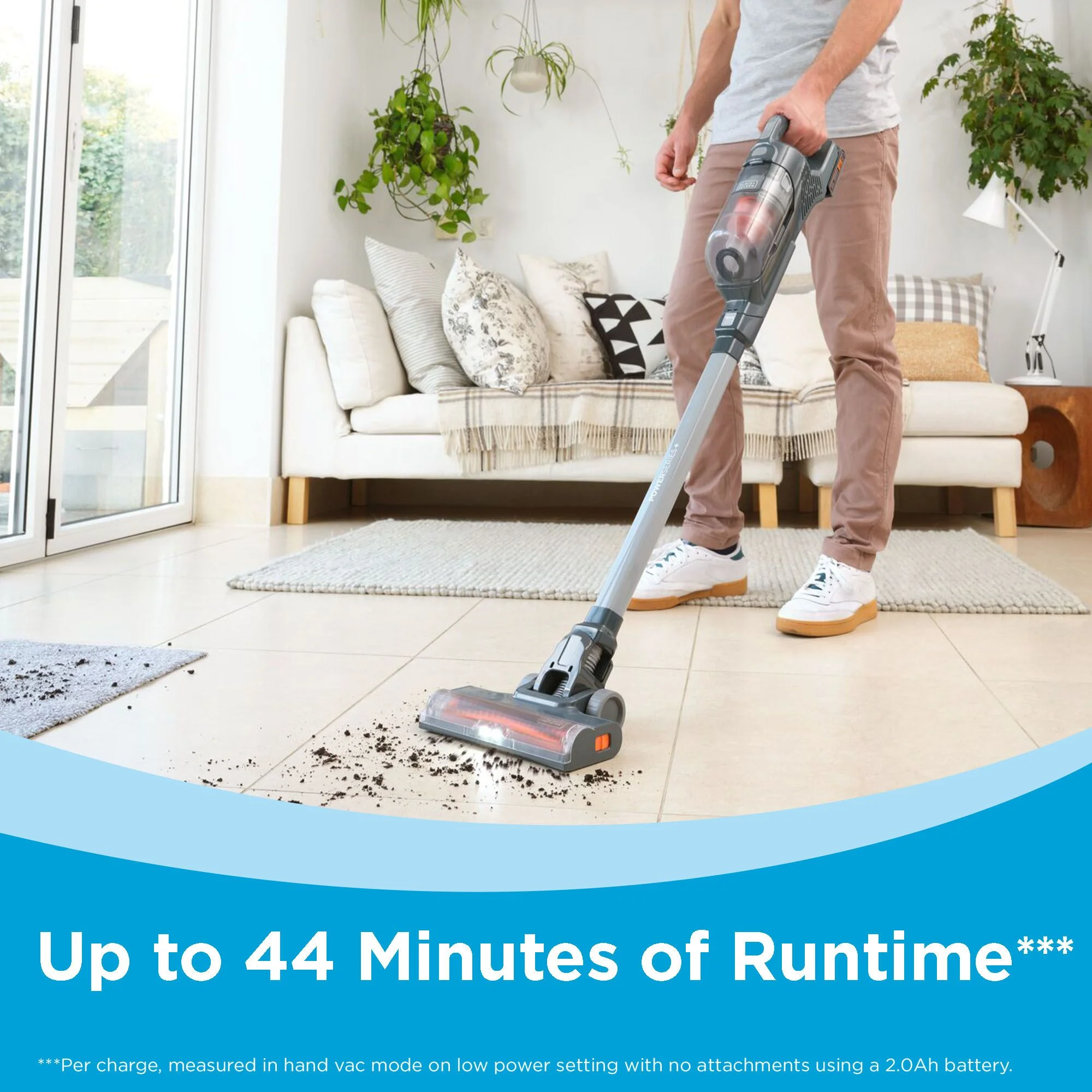 POWERSERIES+ 20V MAX* Cordless Stick Vacuum Kit, for Carpet and Hard Floors, Convertible to Handheld, 44 Minute Run-time, for Daily Cleaning, BHFEA18D1 - Image 5