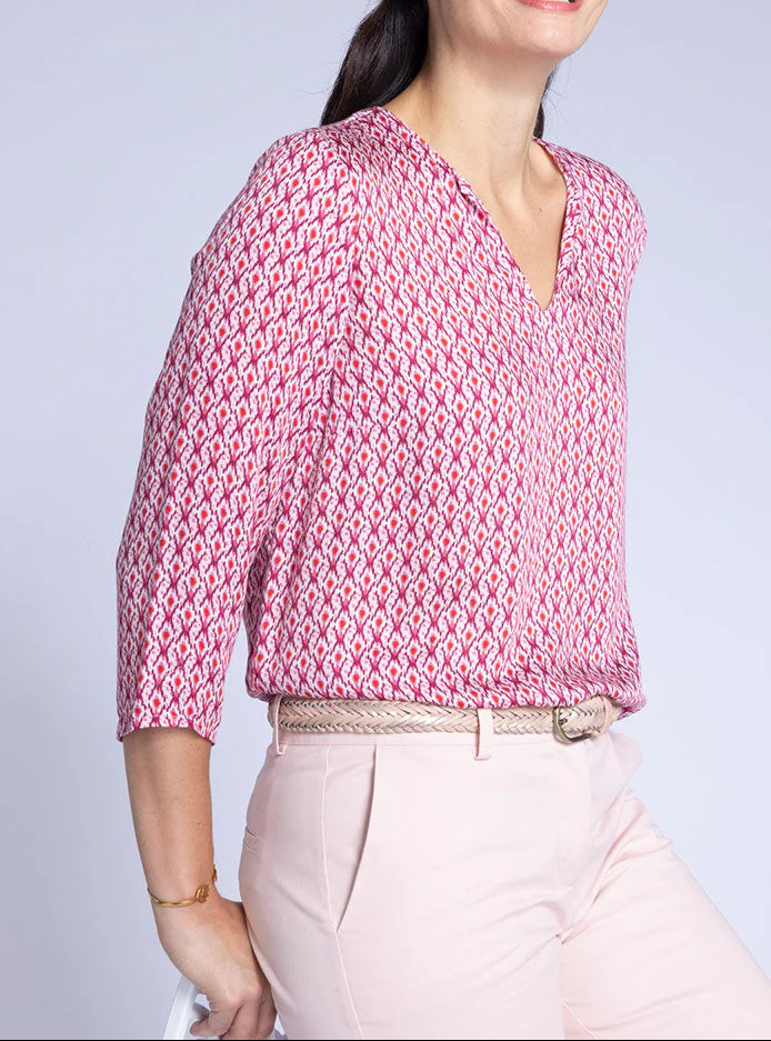 Blouse femme viscose rose