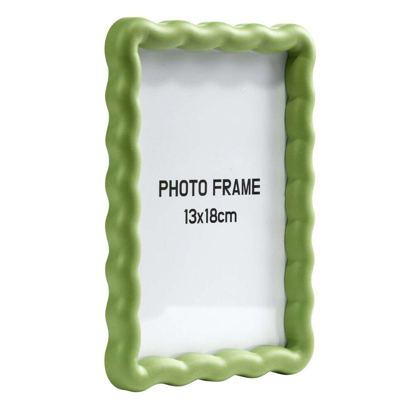 Cadre photo bord vague plastique coloré 14x19cm pour photo 10x15cm (3 modèles)