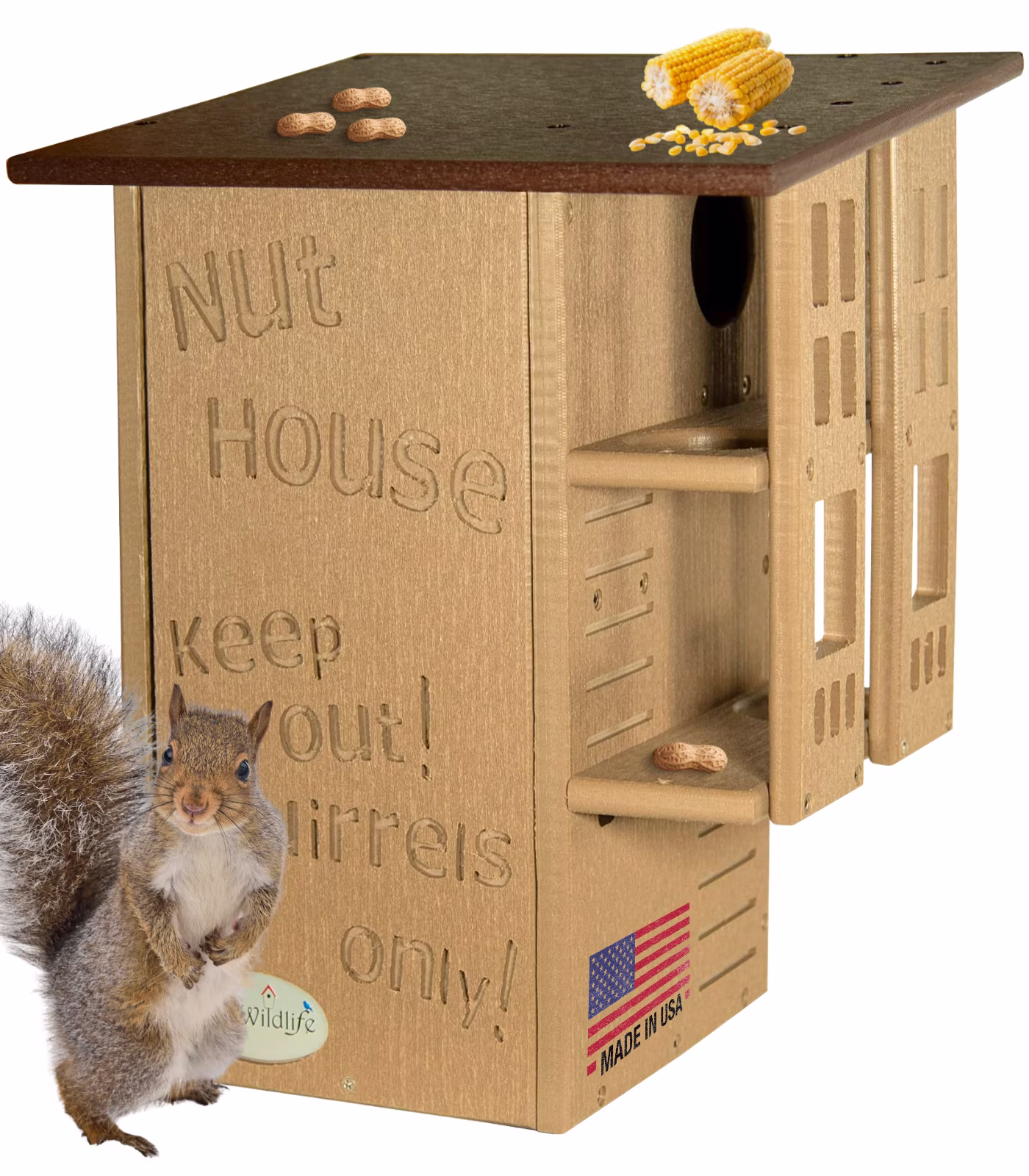 Ultimate Squirrel House Nesting Box (Blue/Gray) A Perfect Home for Squirrels!(Blue/Gray) - Image 9