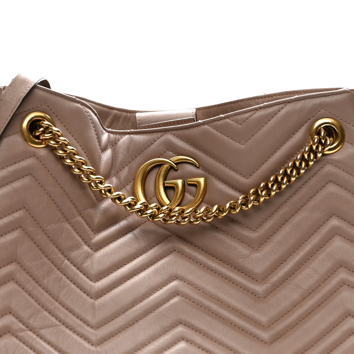 Calfskin Matelasse Medium GG Marmont Shoulder Tote Bag Porcelain Rose