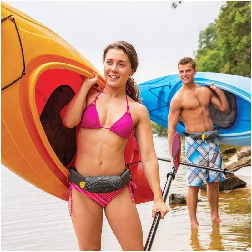 Unisex Belt Pack Manual Inflatable Life Jacket (PFD), Grey