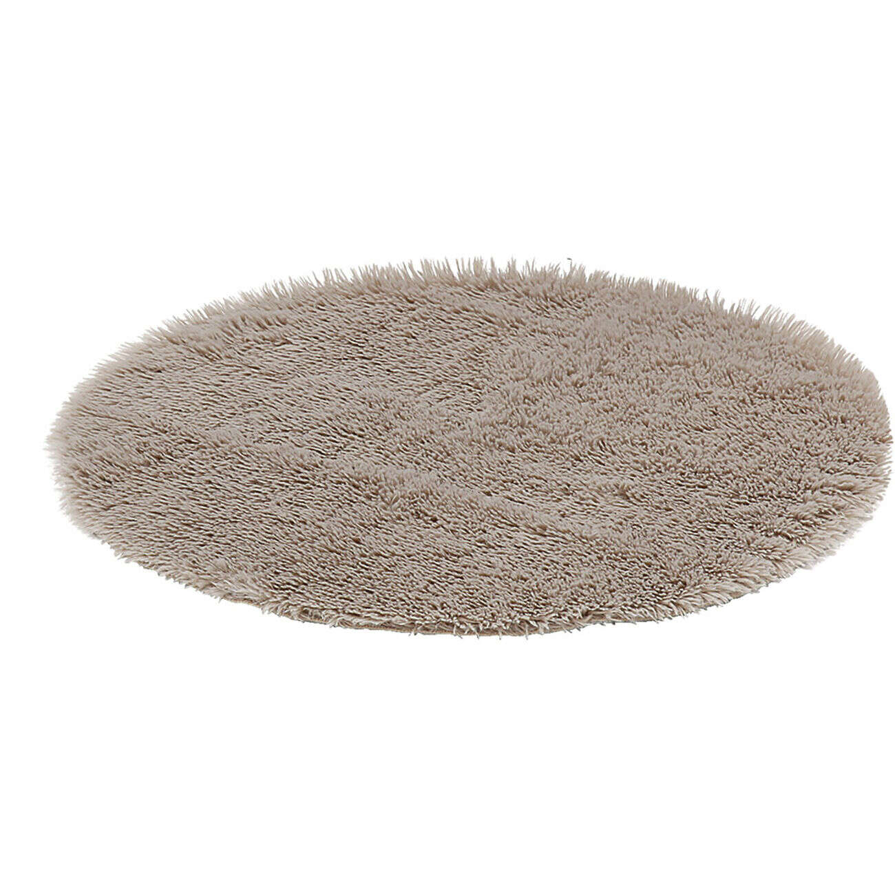Tapis rond fourrure Shaggy taupe