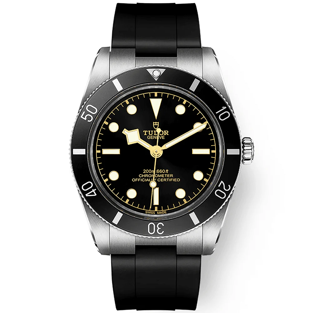 【Super Clone】TUDOR Black Bay 54 37mm Black Dial & Bezel Automatic Rubber Strap Watch M79000N-0002