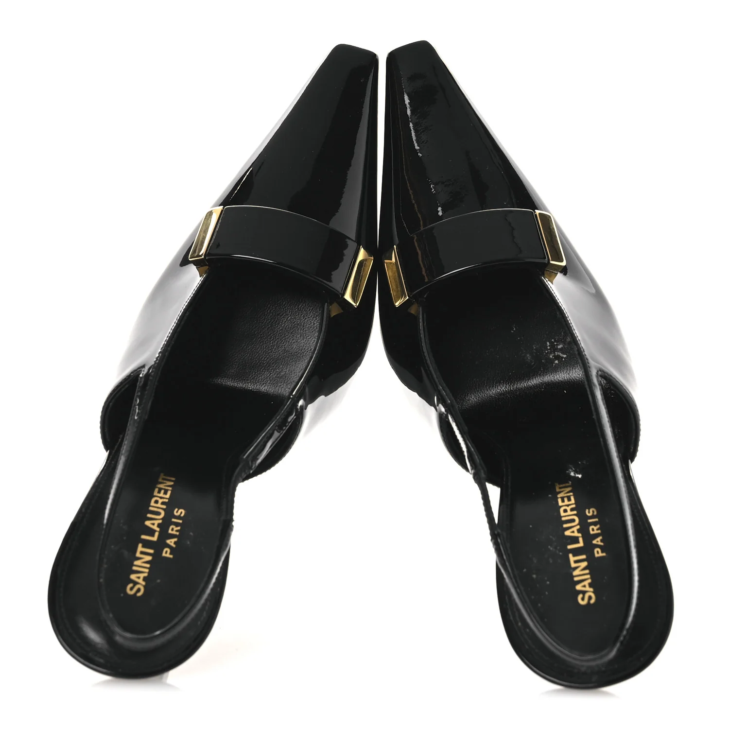 Vernice Grupy Madame 115mm Slingback Pumps 38 Black