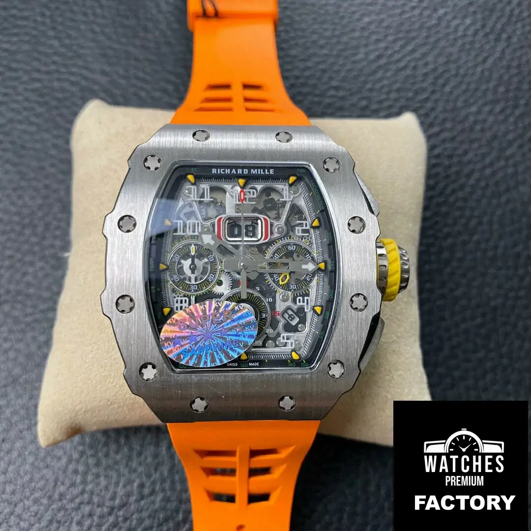 Richard Mille RM11-03 KV Factory Orange Rubber Strap