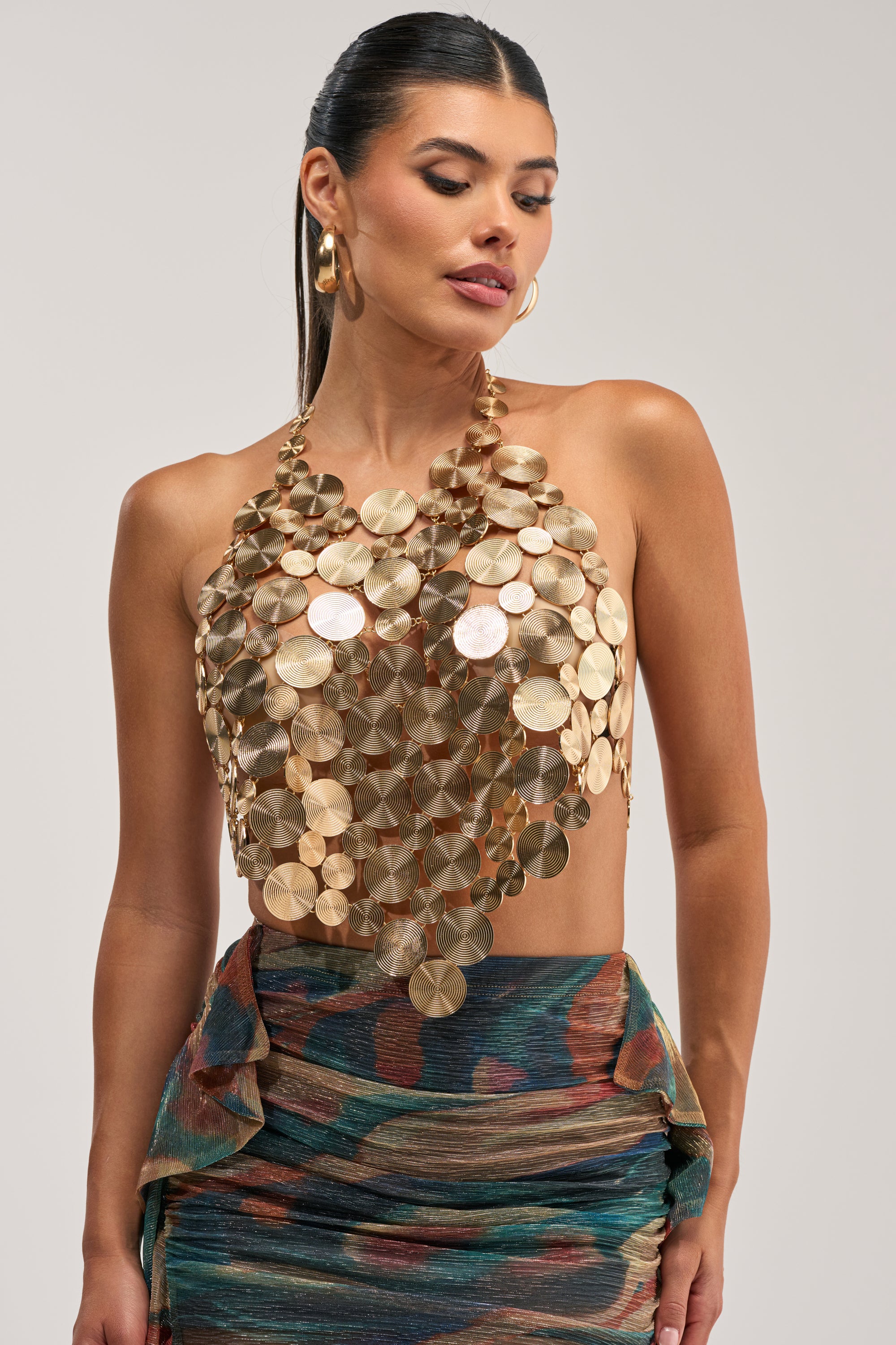 GOING IN CIRCLES METAL CHAIN TOP - Akira Store