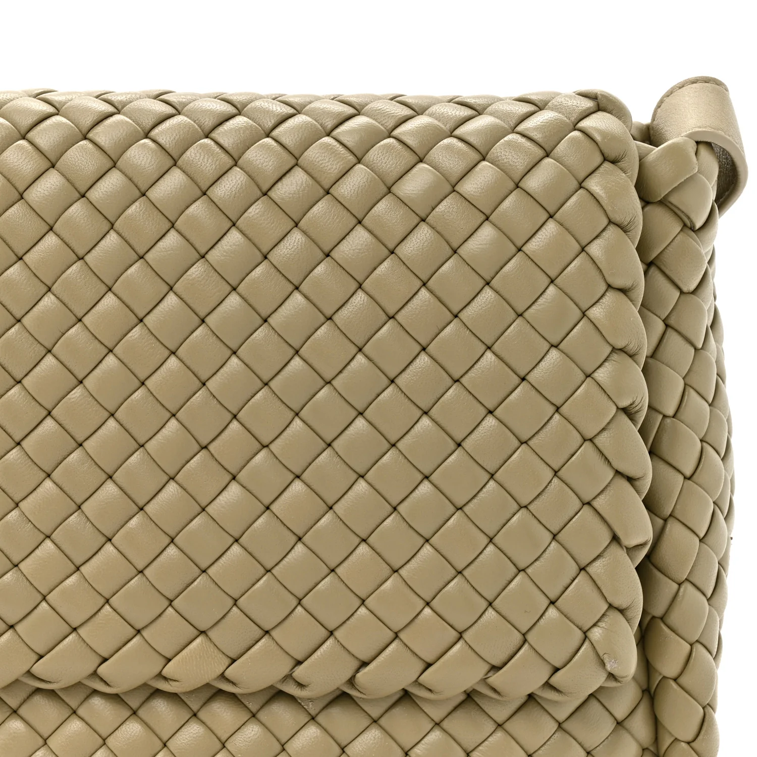 Nappa Intrecciato Small Cobble Shoulder Bag Camel
