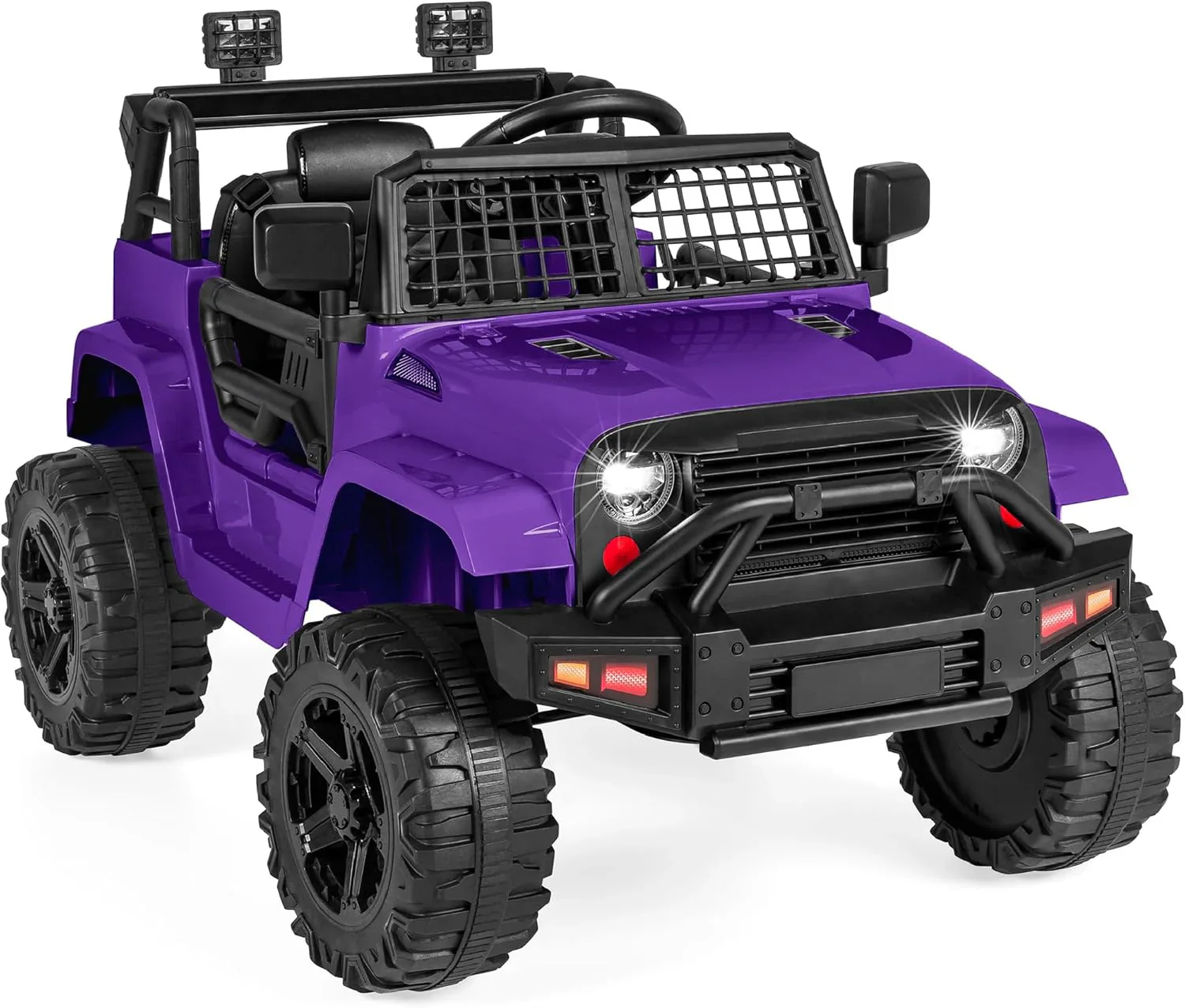 Camion électrique pour enfants Best Choice Products 12V avec suspension à ressorts et lumières LED
