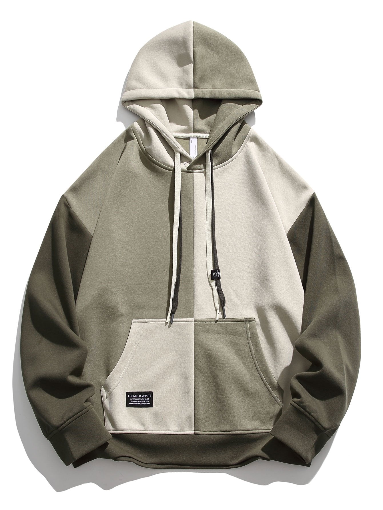 Sweat à capuche oversize à blocs de couleur
