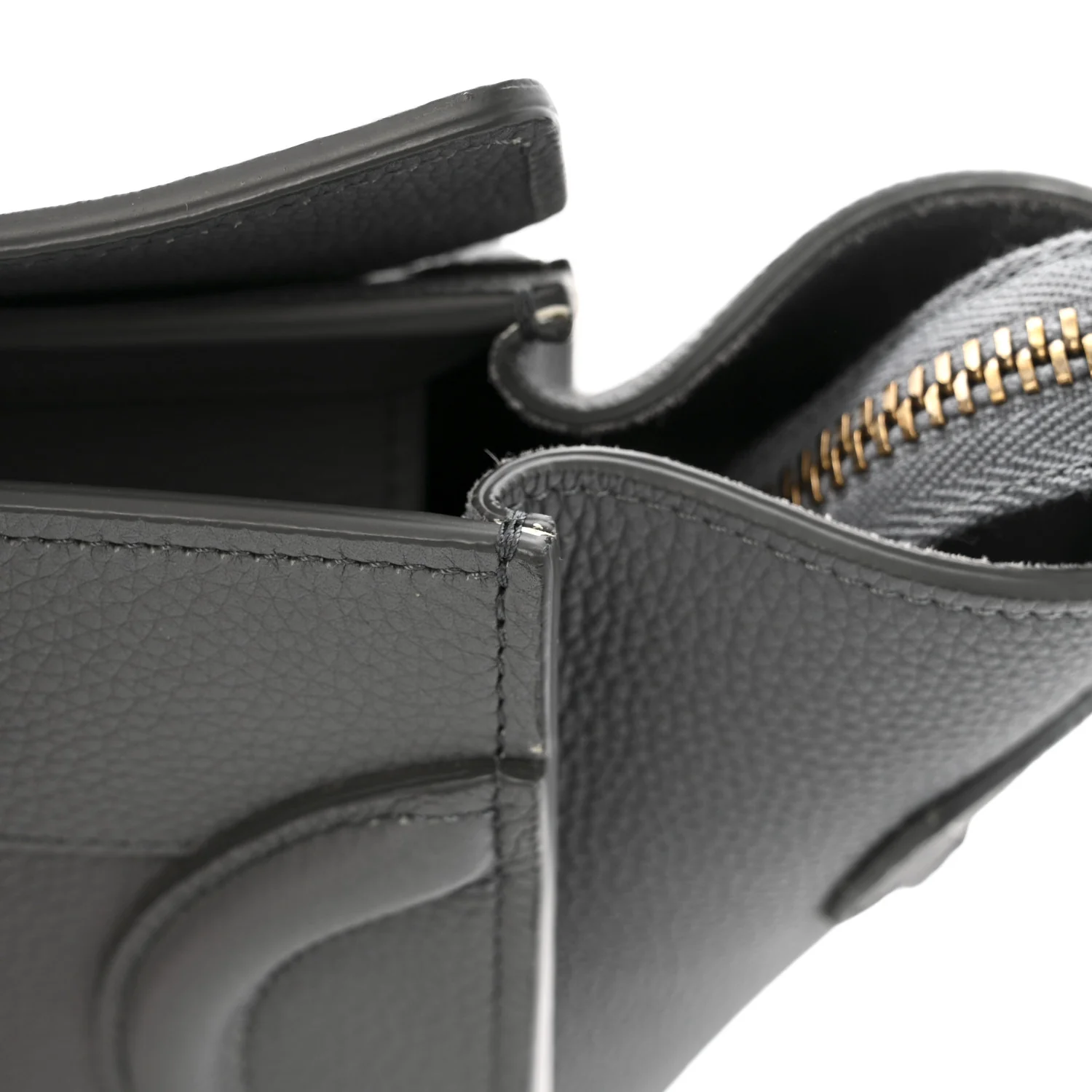 Baby Drummed Calfskin Micro Luggage Kohl