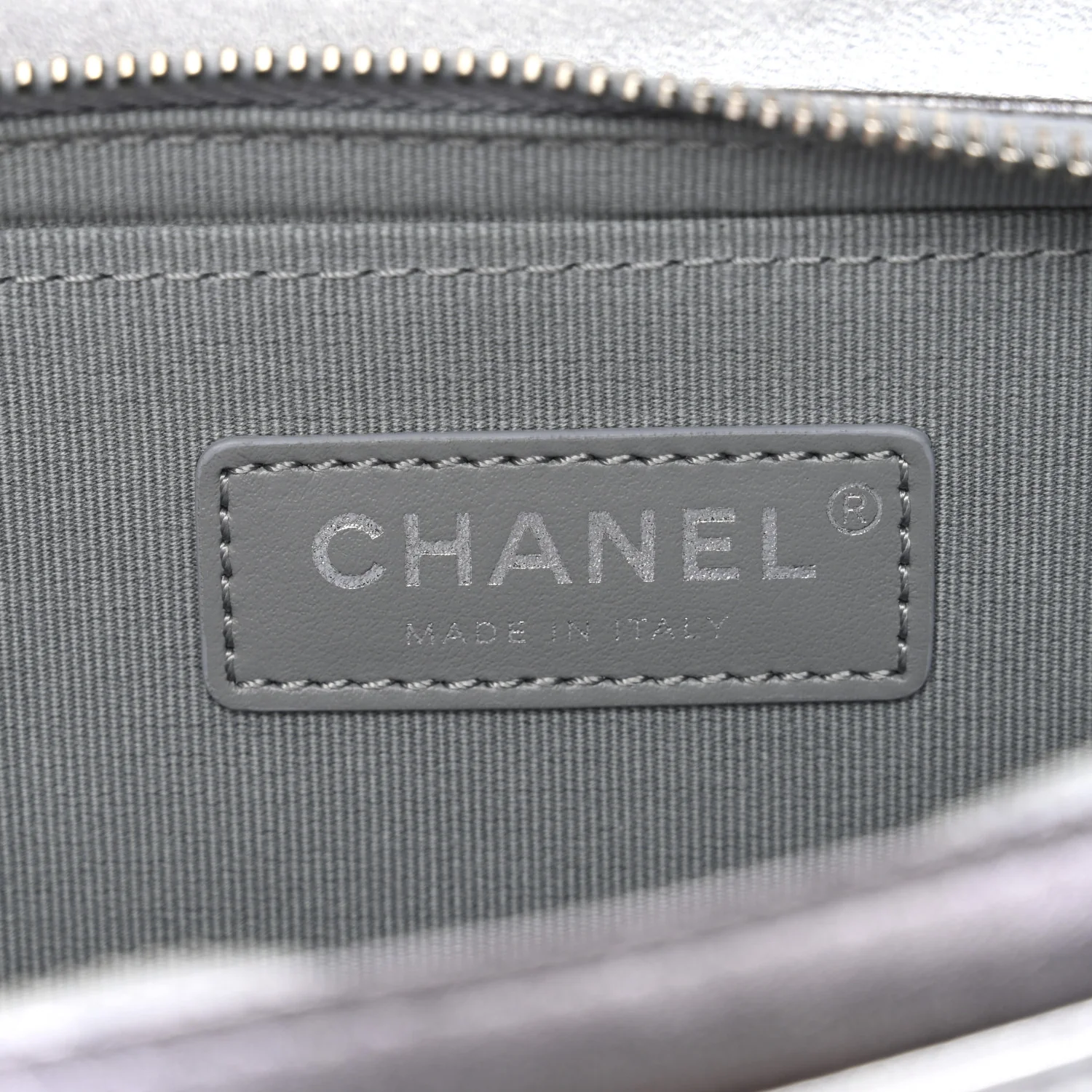 Metallic Lambskin Like A Wallet Flap Silvery Black