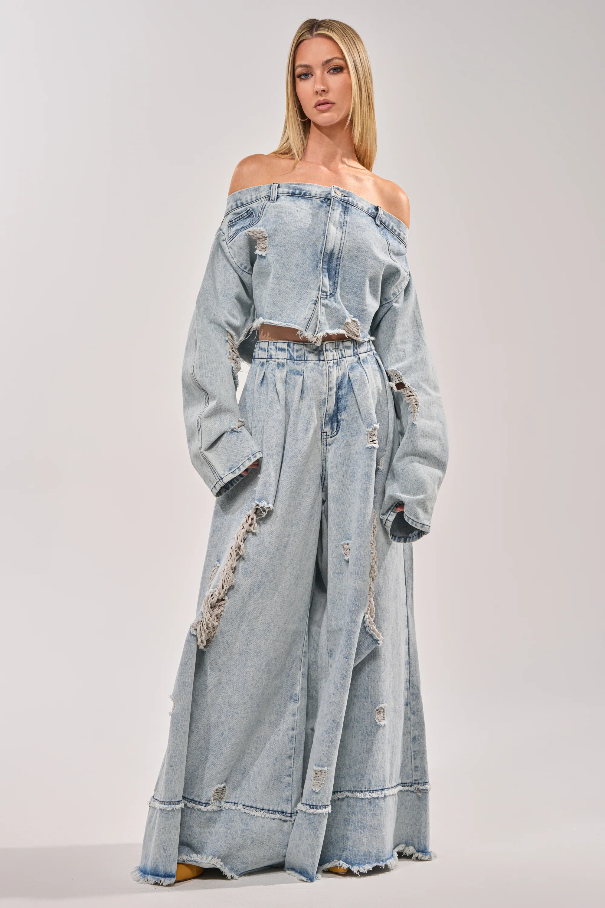 CAMILLE WIDE LEG DENIM - Akira Store