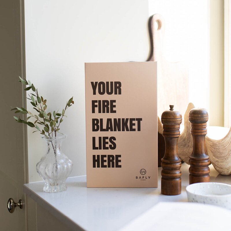 Coffee Table Book med brannteppe 16x28 cm beige