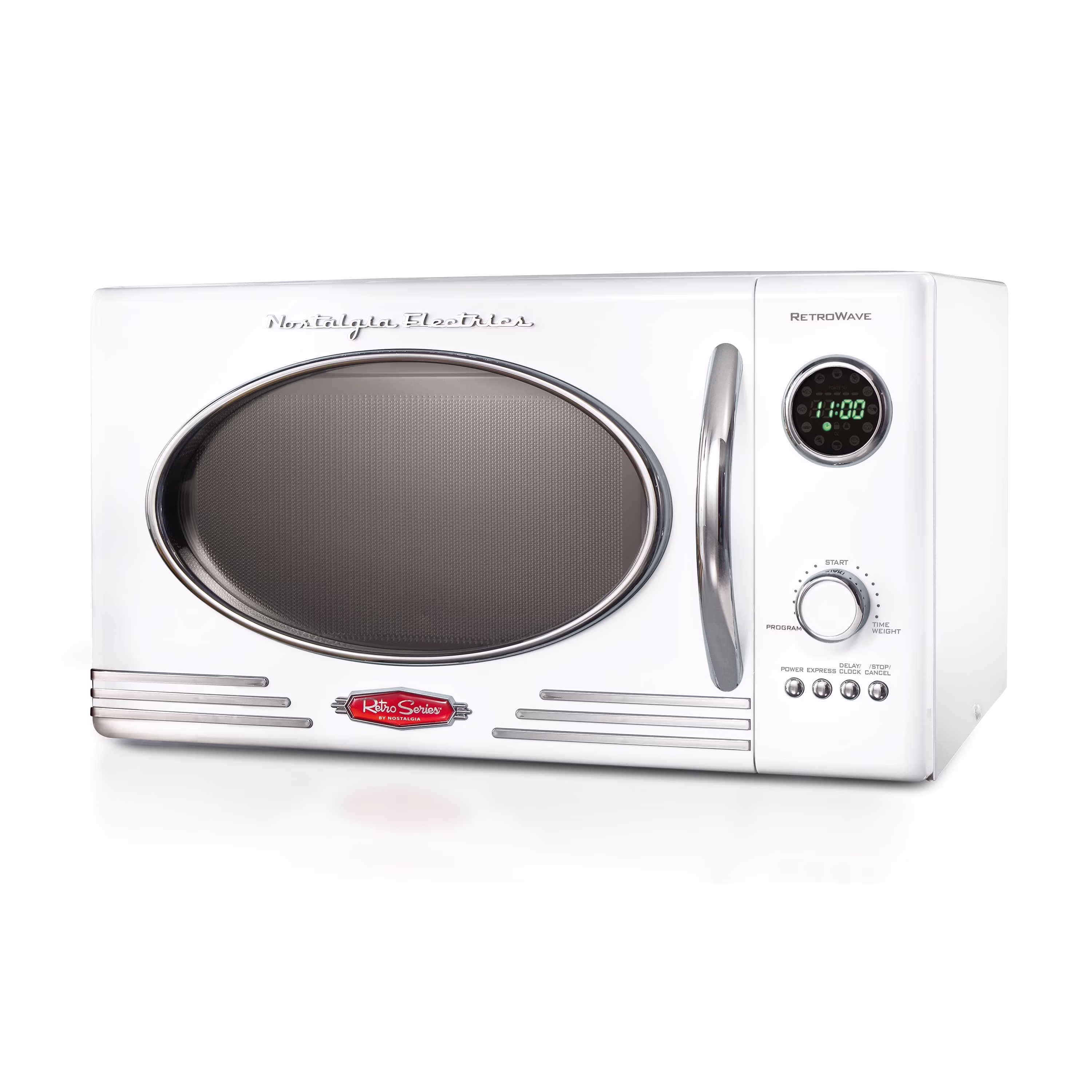 Retro Microwave for Countertop 0.9 cu ft Vintage Microwave, Ivory(Ivory) - Image 5