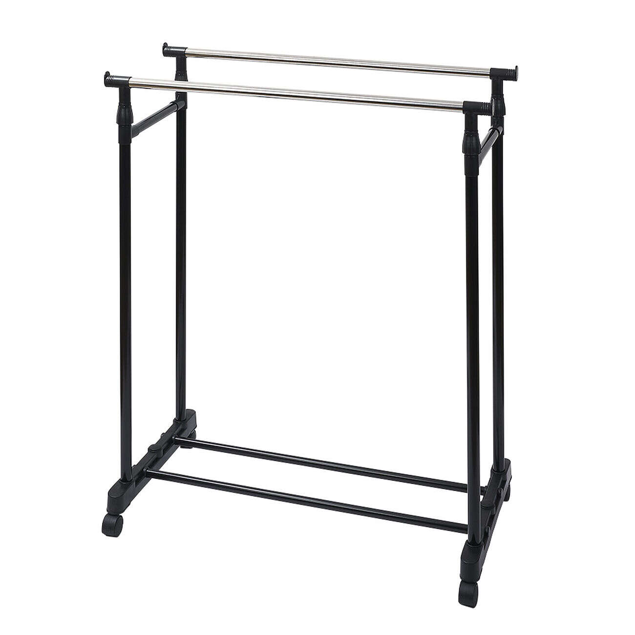 Portant double extensible en métal 80x42xH95à165cm