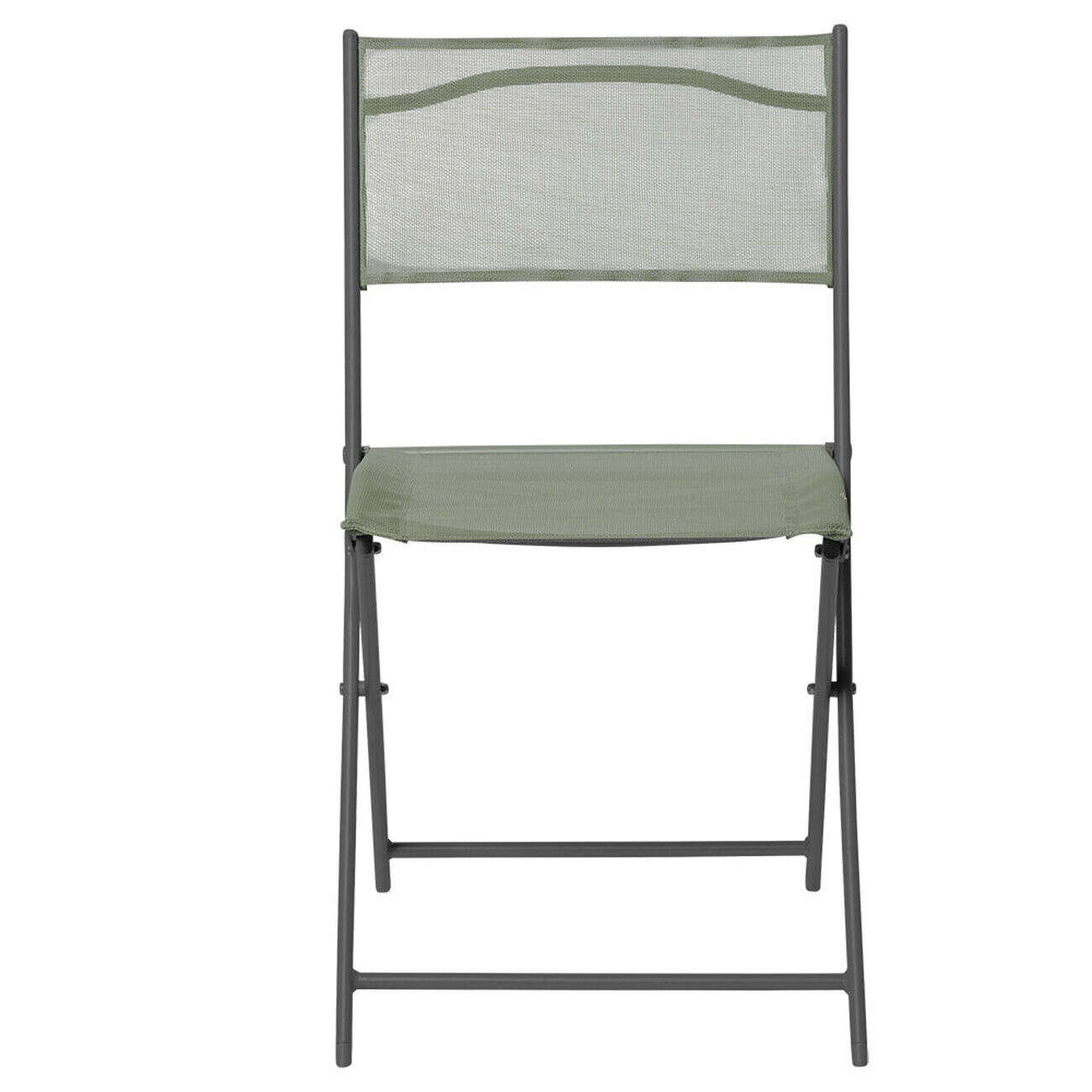 Chaise de jardin pliante London métal textilène vert 45x50xH81cm
