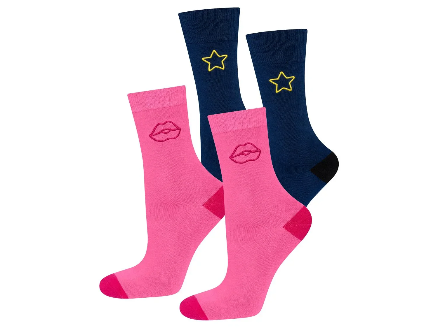 Soxo Lot de 2 paires de chaussettes femme