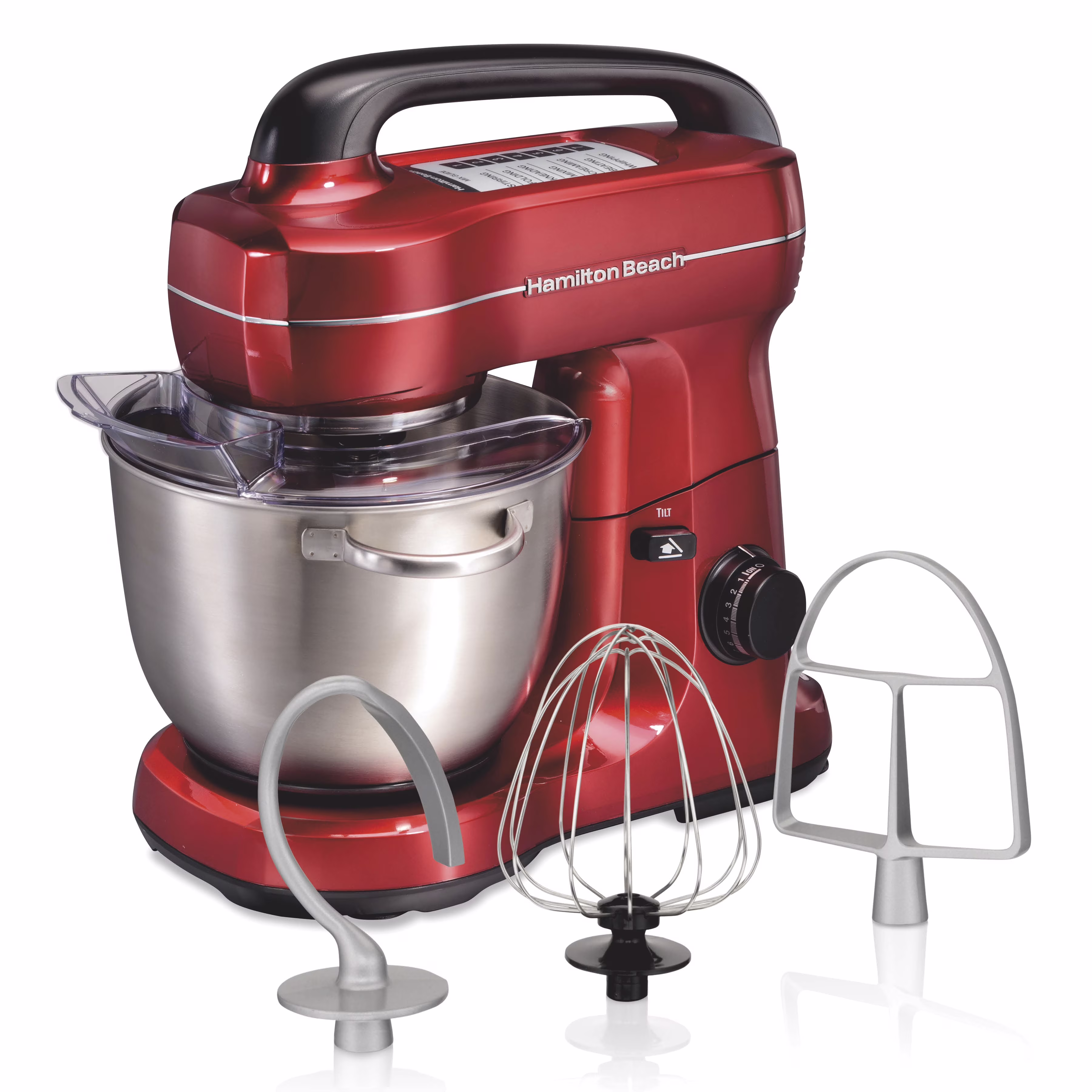 4 Quart Stand Mixer for Kitchen, 7 Speeds, Tilt-Head, Dough Hook, Whisk Flat Beater, Black(Black) - Image 7