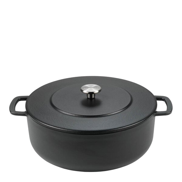 Støpejernsgryte 28 cm 5,3L svart