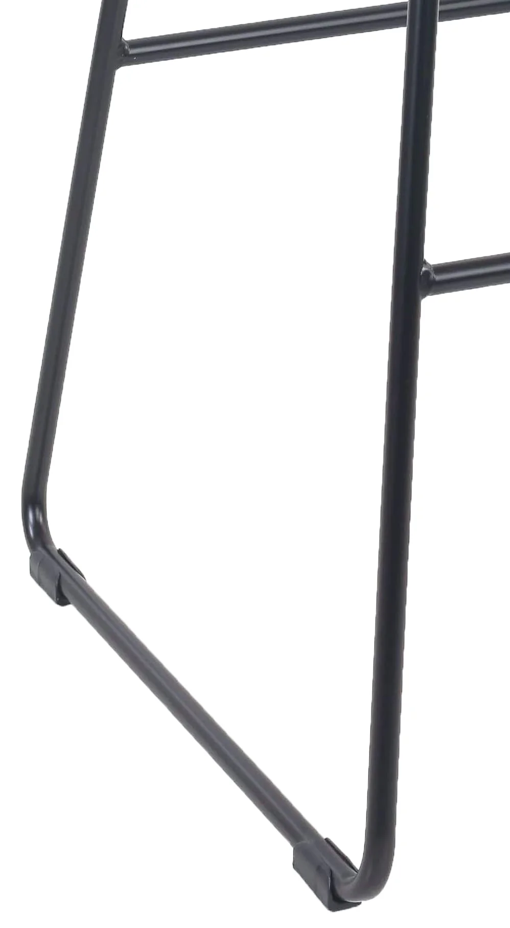 Mainstays 28"H Backless Stool Black Metal Base with Natural Wood Seat - Set of 4(Black/Single)
