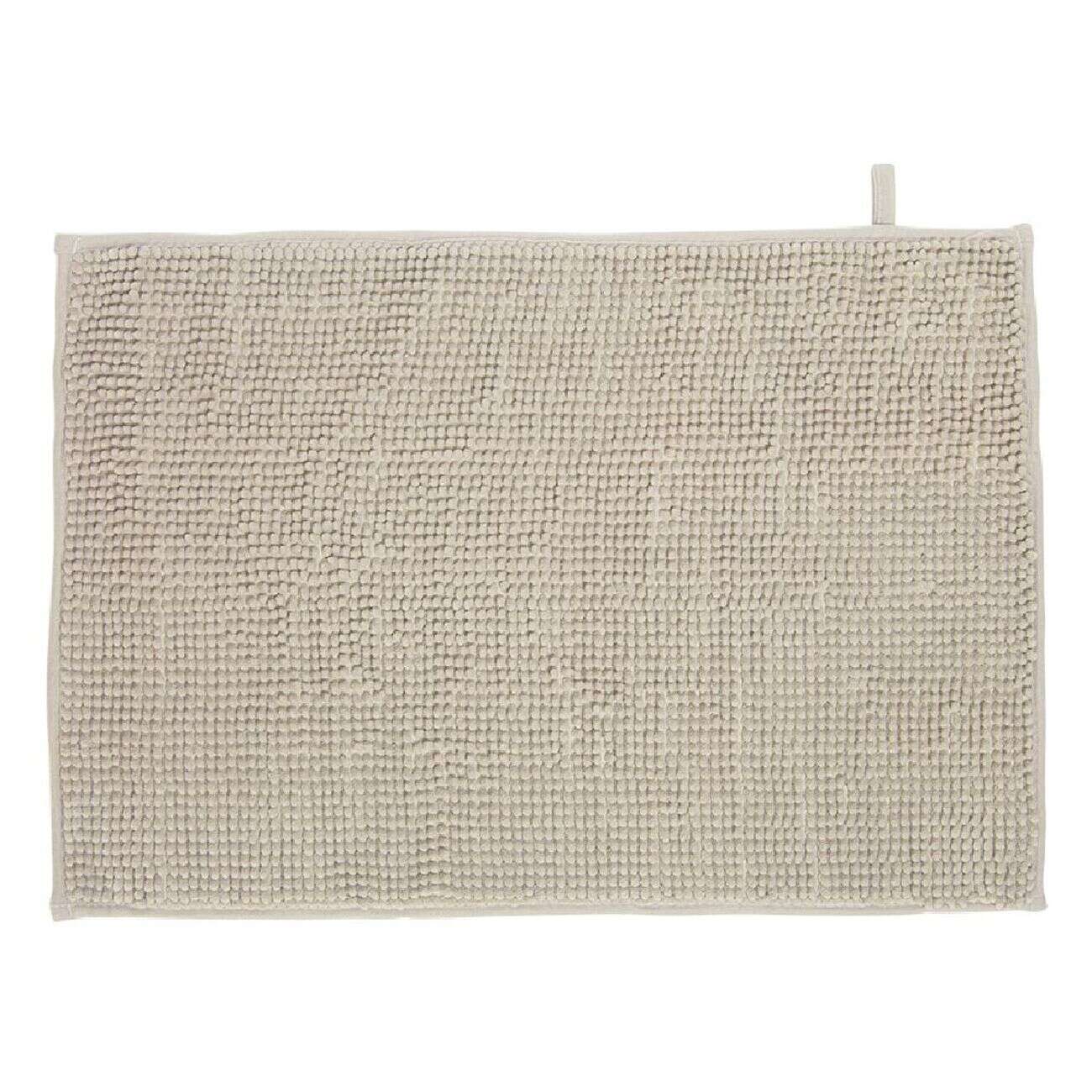 Tapis de salle de bain chenille taupe 65x45 cm