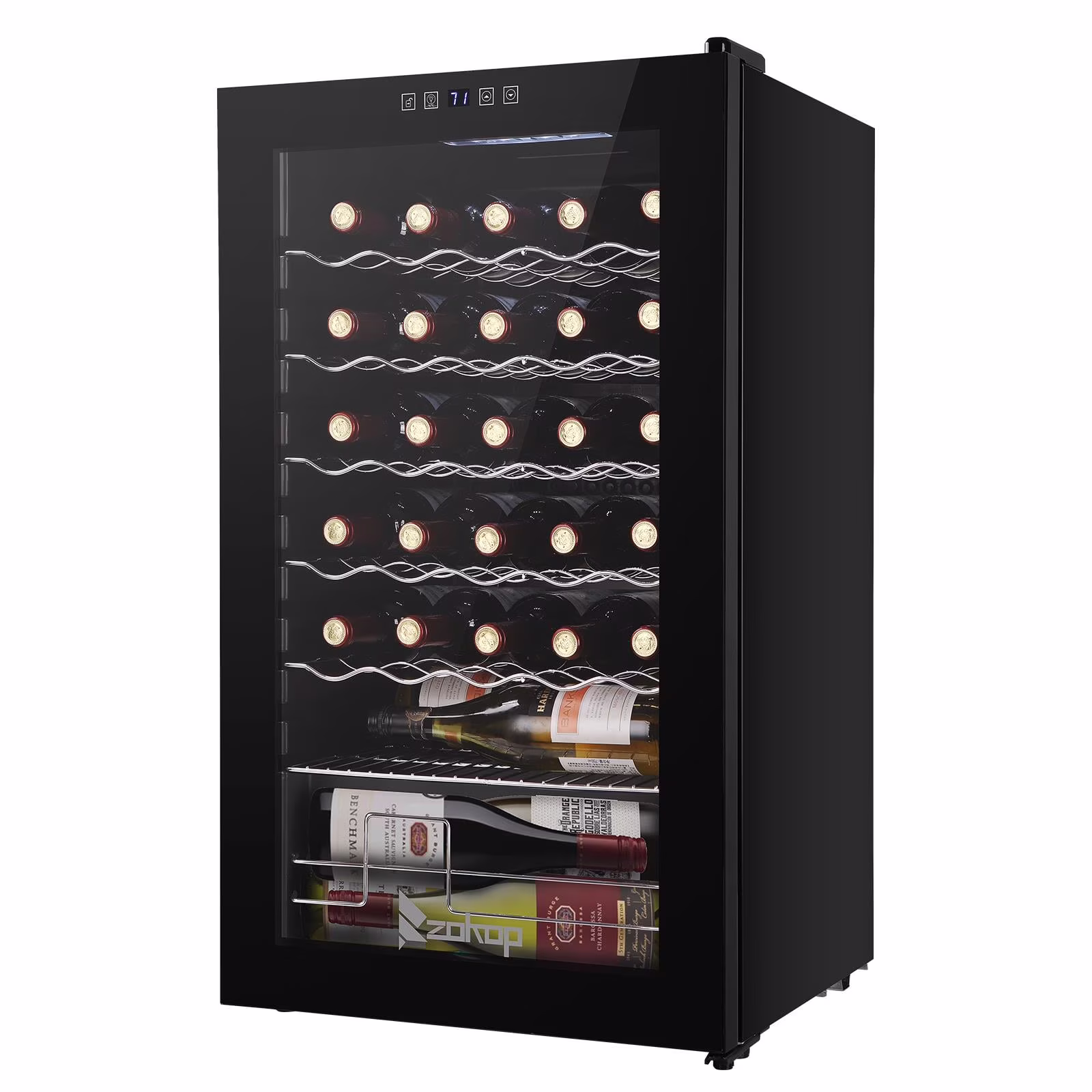 18 Bottle Compressor Wine Cooler Freestanding Wine Fridge, Fast Cooling, Low Noise(1.8cu.ft/18bottle) - Image 5