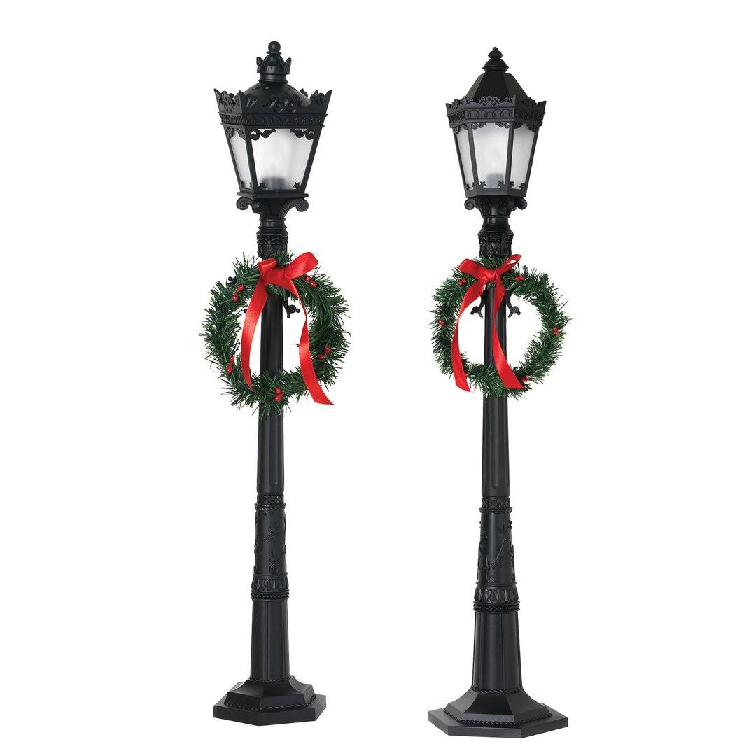 Gerson 26-inch Indoor Holiday Lamp Posts (Set of 2)