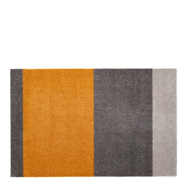 Stripes horisontal gulvmatte 90x60 cm dijon/grey