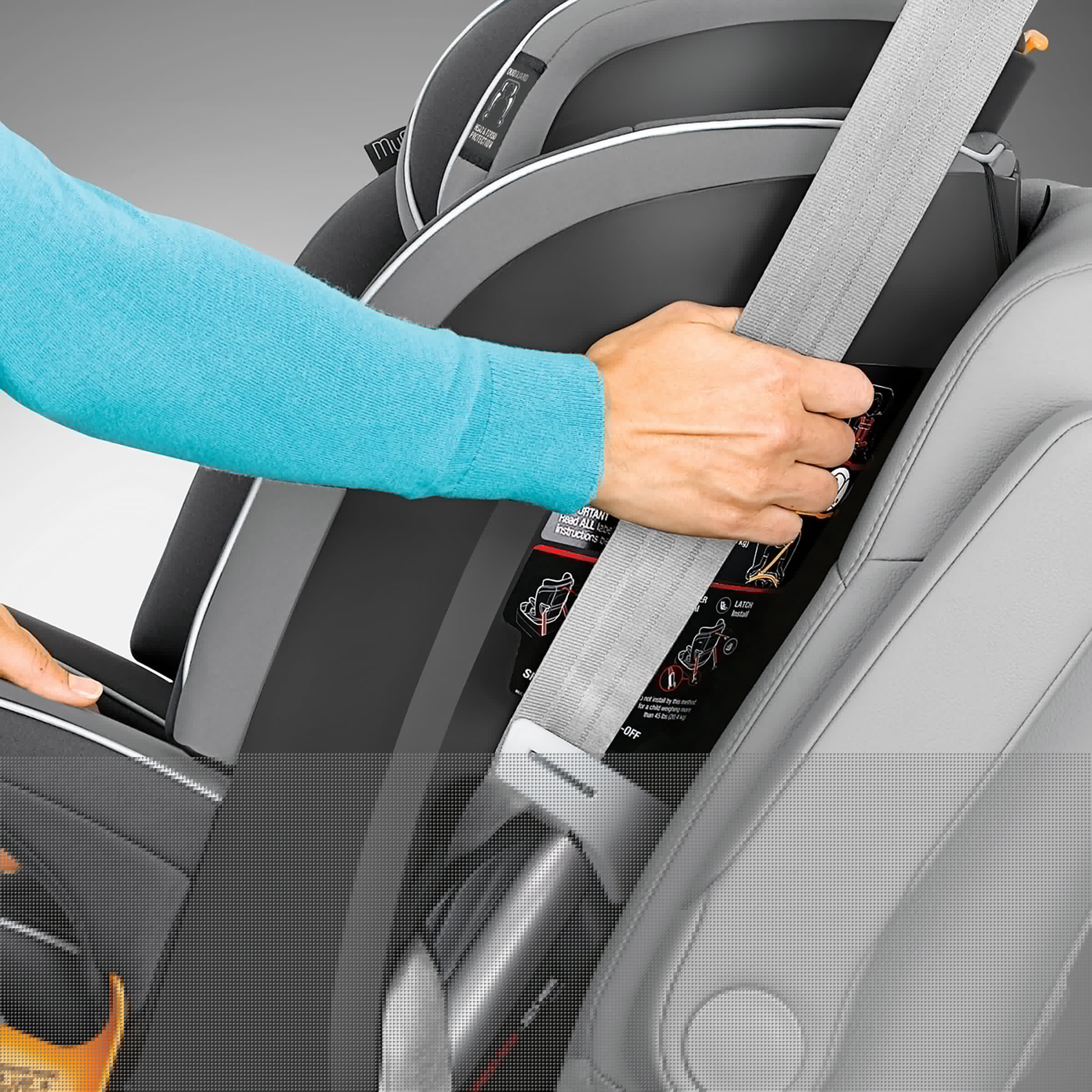 MyFit Harness and Booster Car Seat Fathom (Grey/Blue). New - Image 7